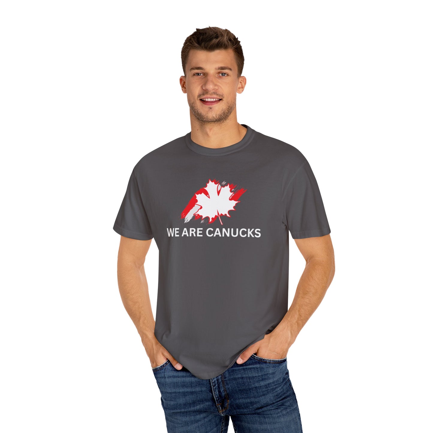 Unisex Garment-Dyed T-shirt - 'We Are Canucks' Canada Pride Tee