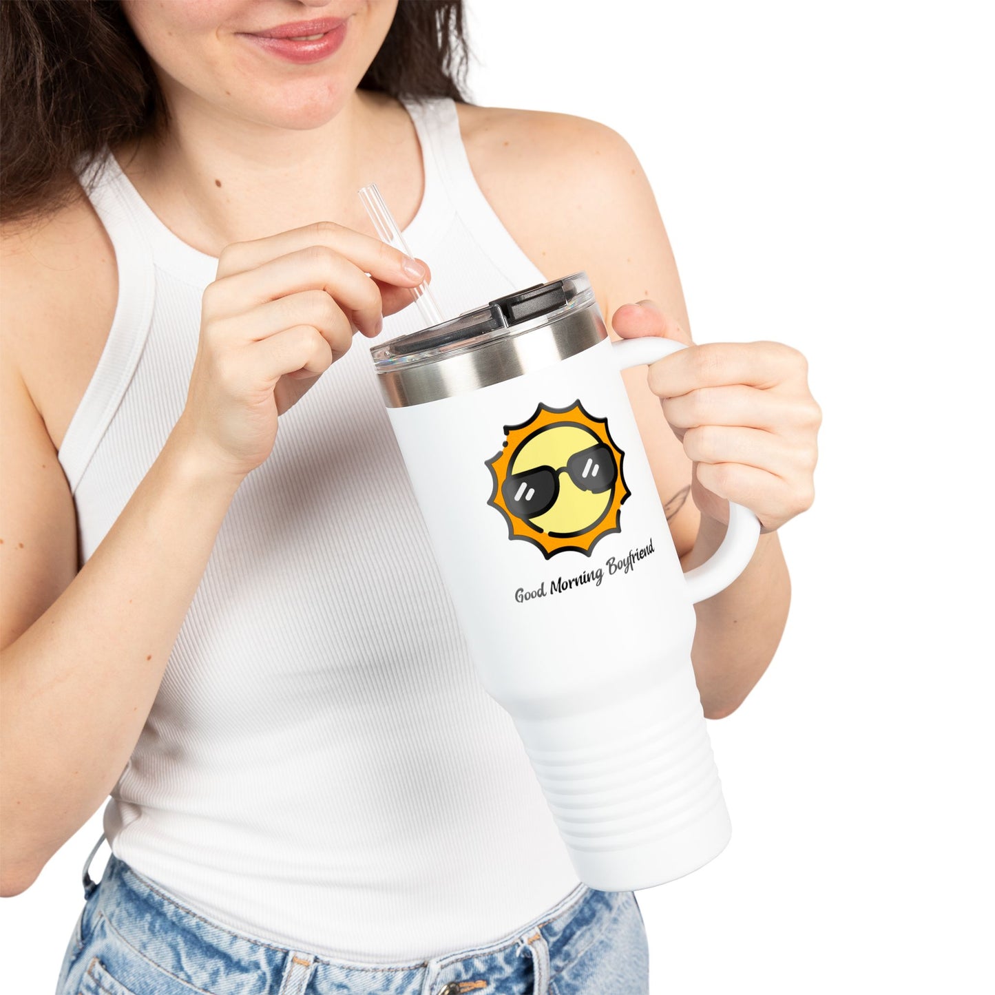 ‘Good Morning Boyfriend’ Insulated Travel Mug, 40oz
