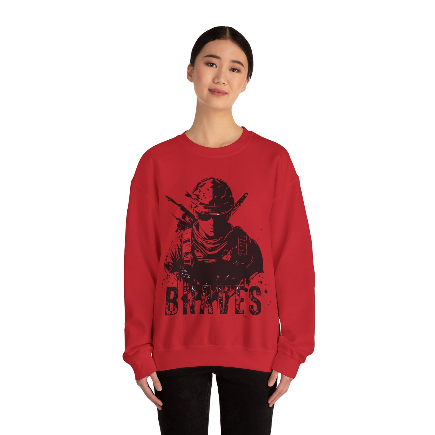 Braves Soldier Crewneck Sweatshirt - Unisex Heavy Blend