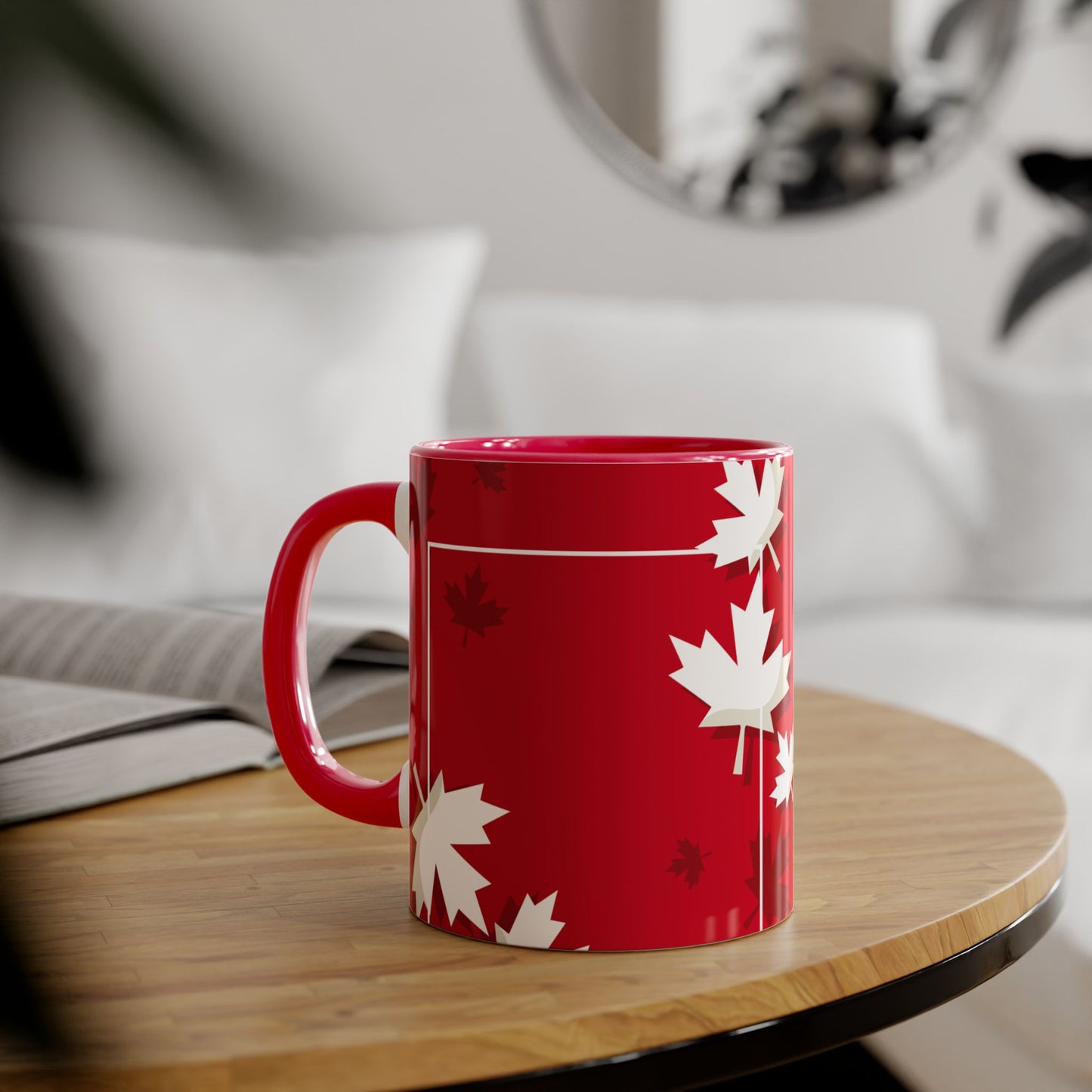 Festive Maple Leaf Accent Mug – 11oz for Cozy Celebrations