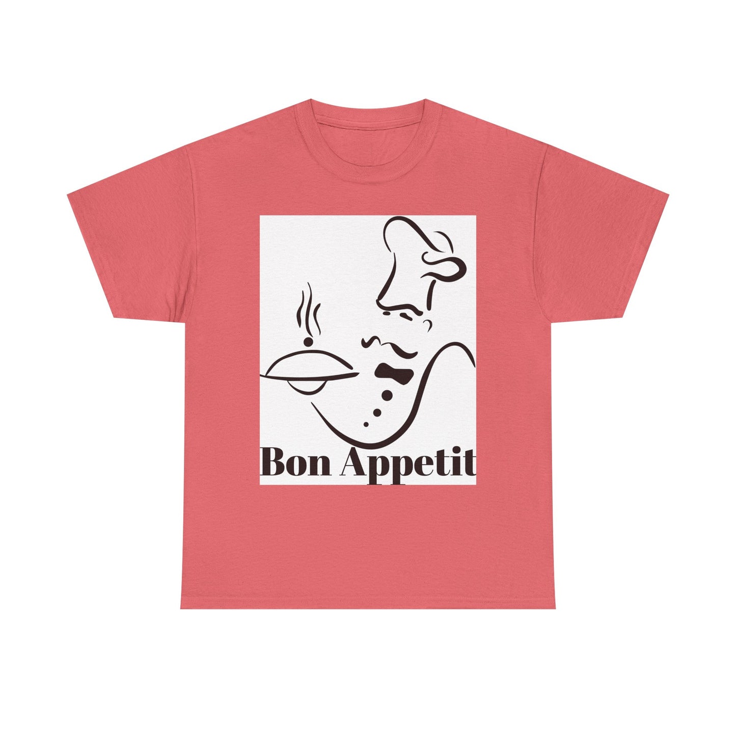 Bon Appetit Chef Unisex Heavy Cotton Tee - Perfect for Food Lovers & Culinary Chefs