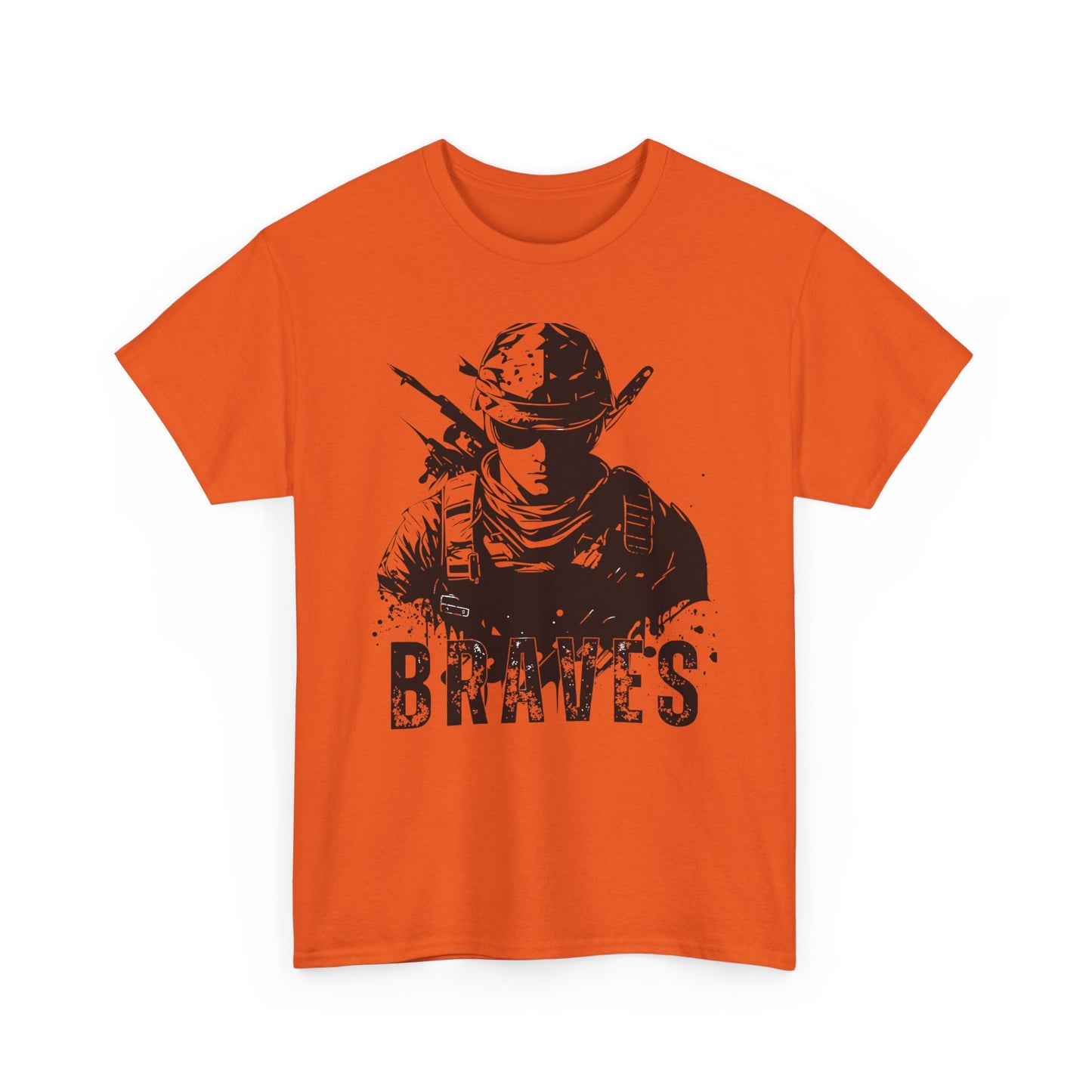 Braves Unisex Heavy Cotton Tee - Bold Military Tribute Shirt