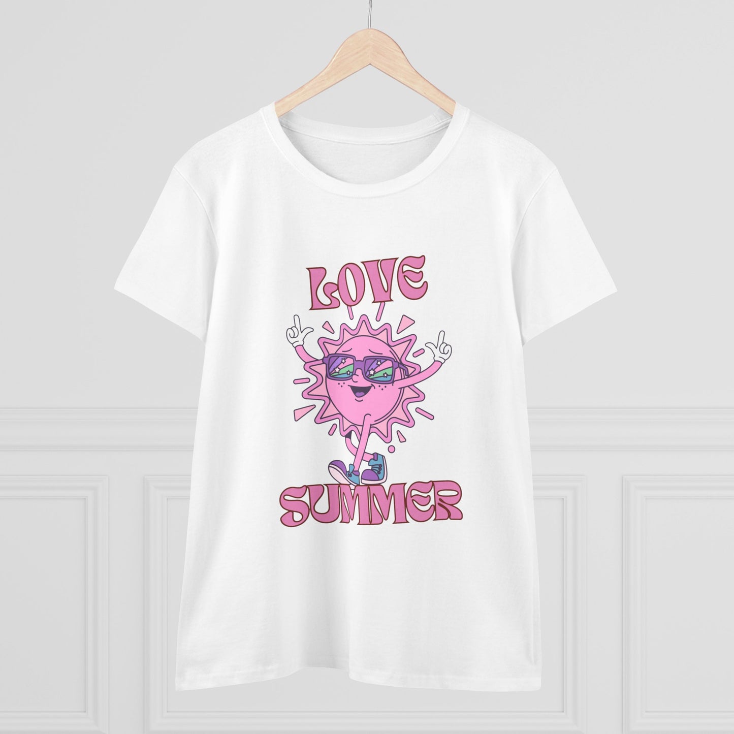 Women's Summer Vibes Tee, Love Summer Graphic Shirt, Fun Casual Top, Gift for Beach Lovers, Trendy Apparel for Warm Days