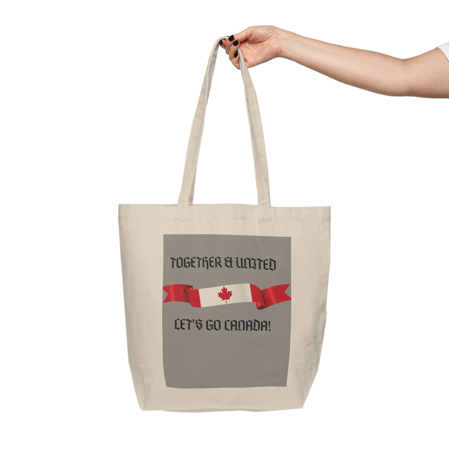 Canadian Pride Canvas Shopping Tote - Together & United for Celebrations