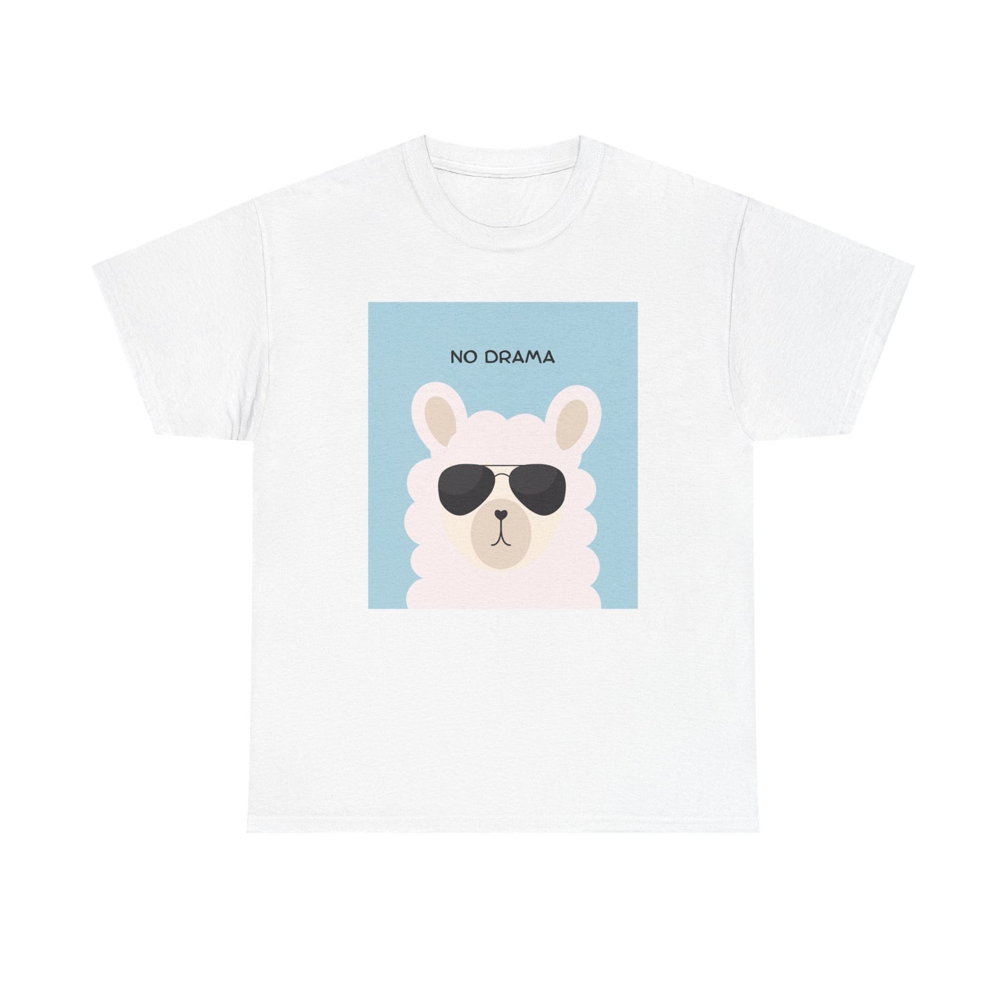Chill Vibes Tee - No Drama Design, Casual T-Shirt, Gift for Llama Lovers, Everyday Wear, Fun Graphic Shirt