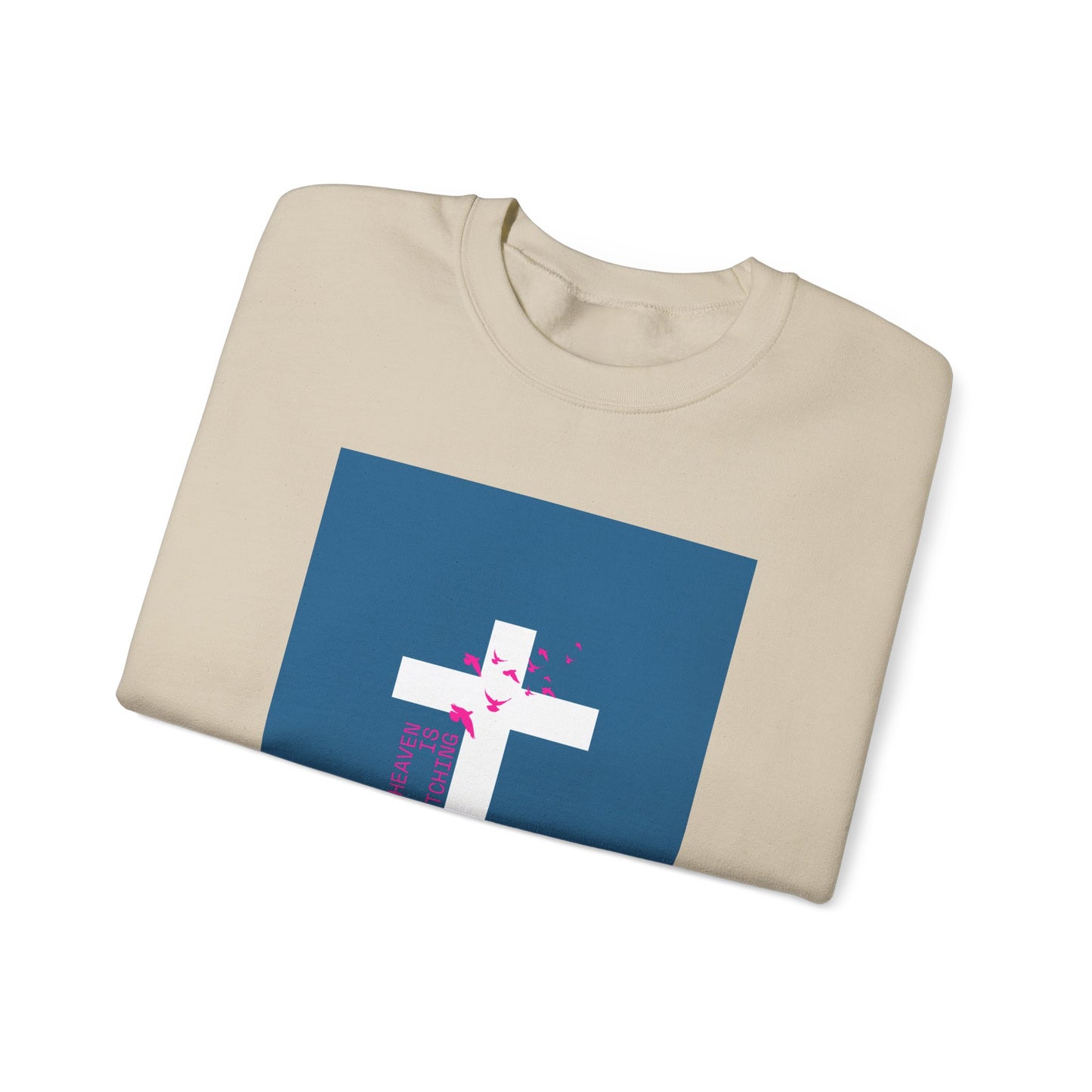 Inspirational Cross Design Unisex Crewneck Sweatshirt - Faith & Love