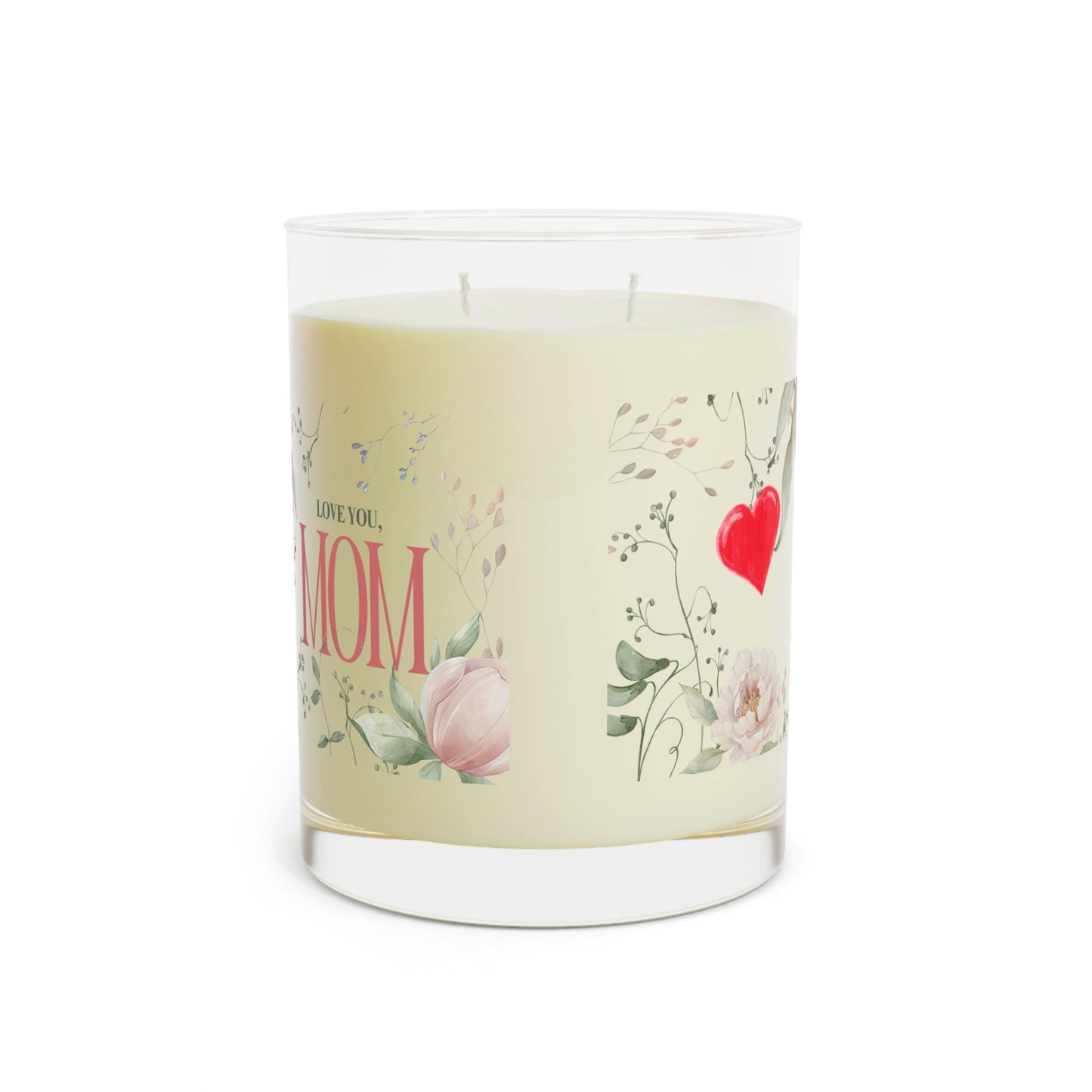 ‘I Love You Mom’ Scented Candle - Full Glass, 11oz