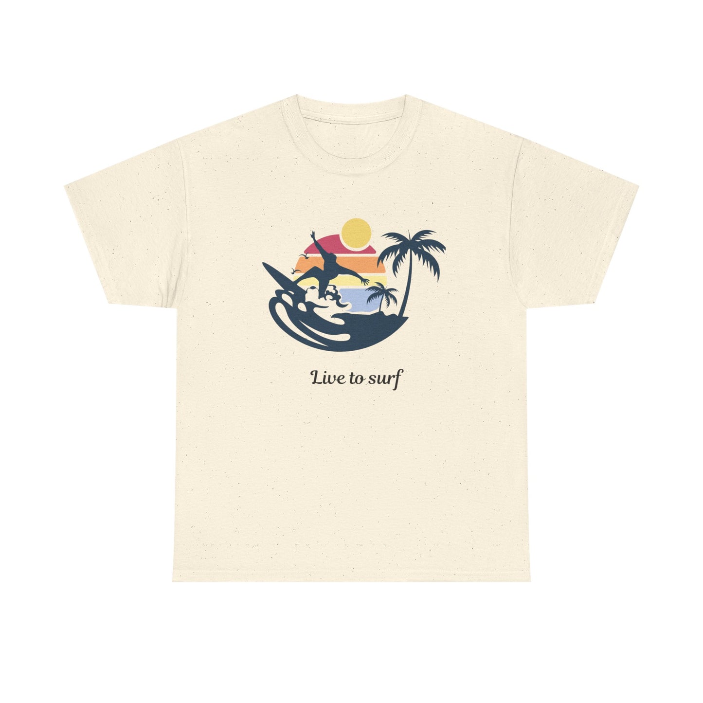 Surf Vibes Unisex Cotton Tee - Perfect for Beach Lovers, Summer Style, Gift for Surfers, Casual Wear, Graphic Tee