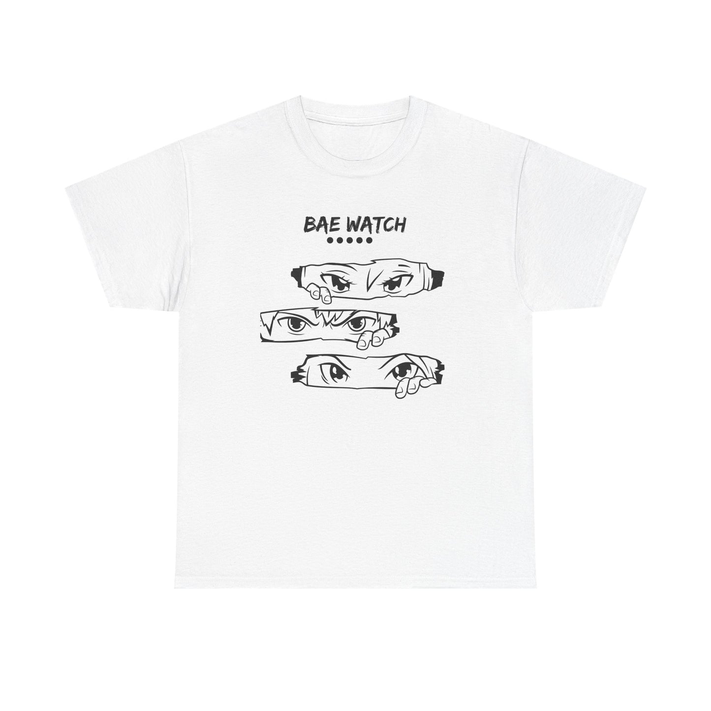 Bae Watch Unisex Heavy Cotton Tee - Fun and Playful Graphic Tee for Couples