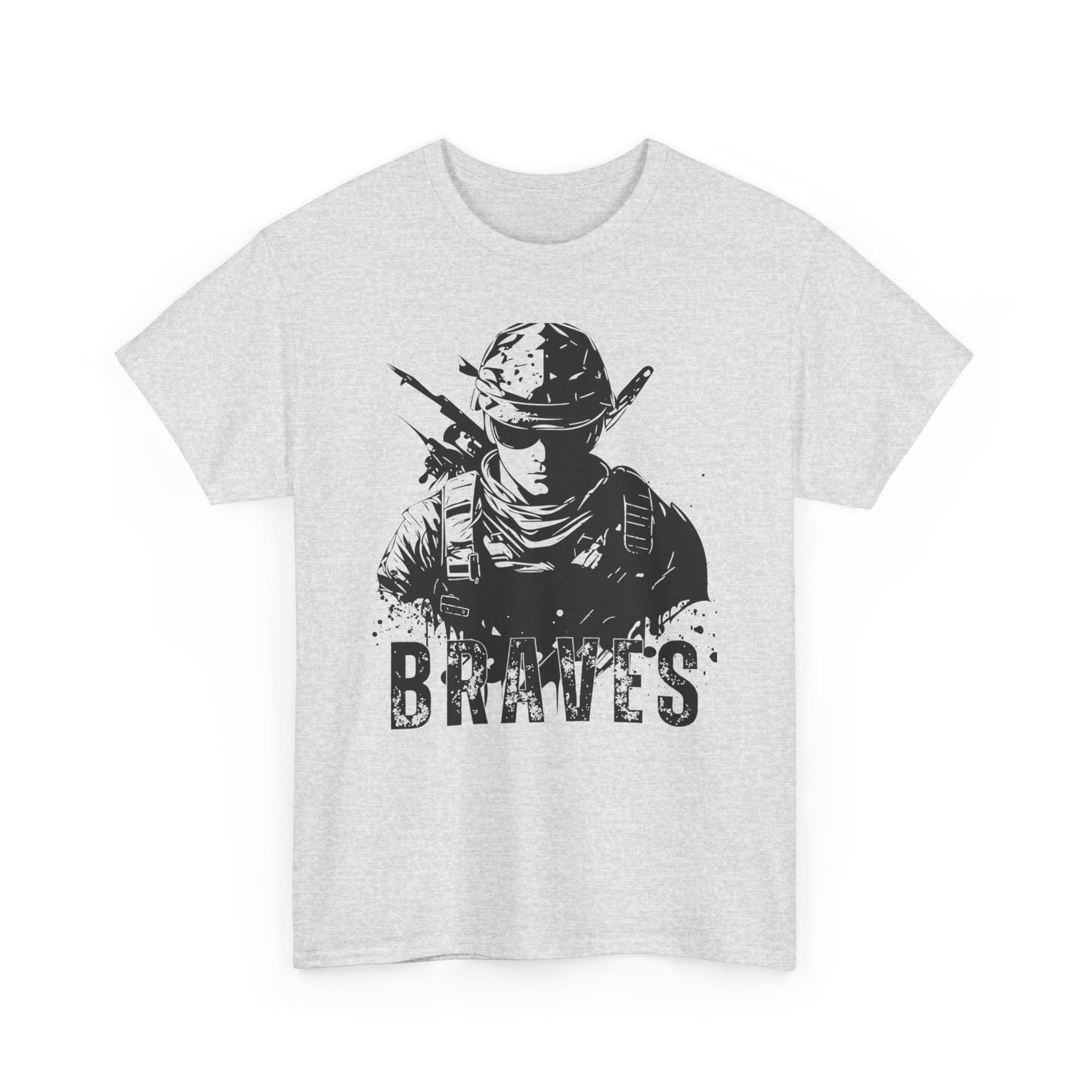 Braves Unisex Heavy Cotton Tee - Bold Military Tribute Shirt