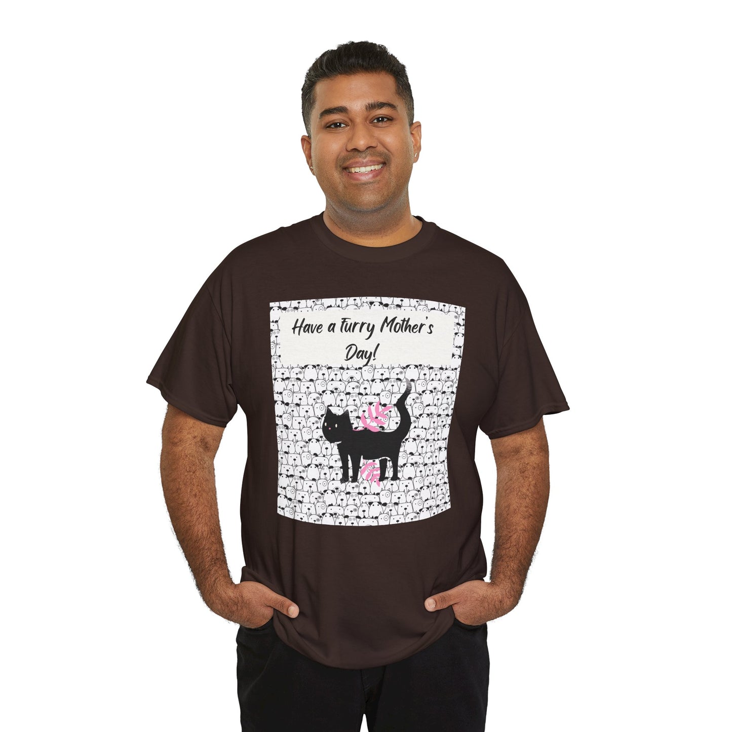 Mother's Day Cat Tee - Unisex Heavy Cotton T-Shirt