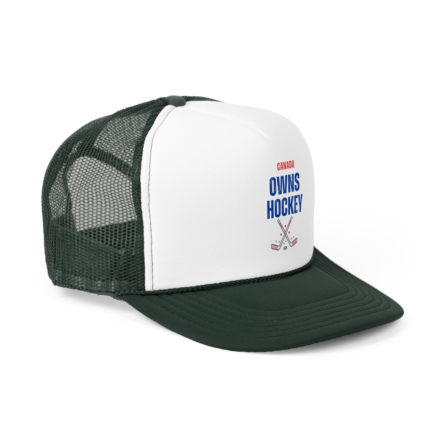 Canada Owns Hockey Trucker Cap - Sporty & Fun Hat for Hockey Lovers