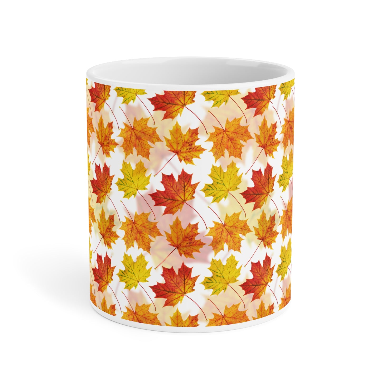 Fall Leaves Ceramic Mug - Cozy Autumn Vibe for Coffee Lovers