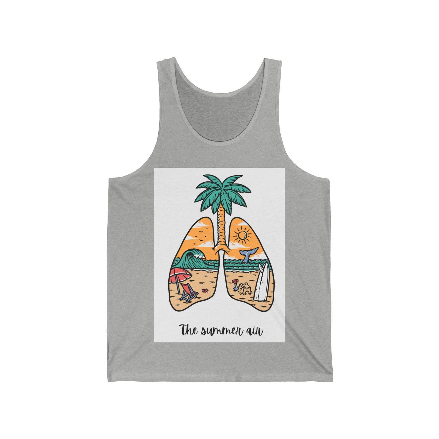 Summer Vibes Unisex Jersey Tank Top | Beachwear, Vacation, Outdoor Activities, Gift for Her/Him, Relaxed Fit
