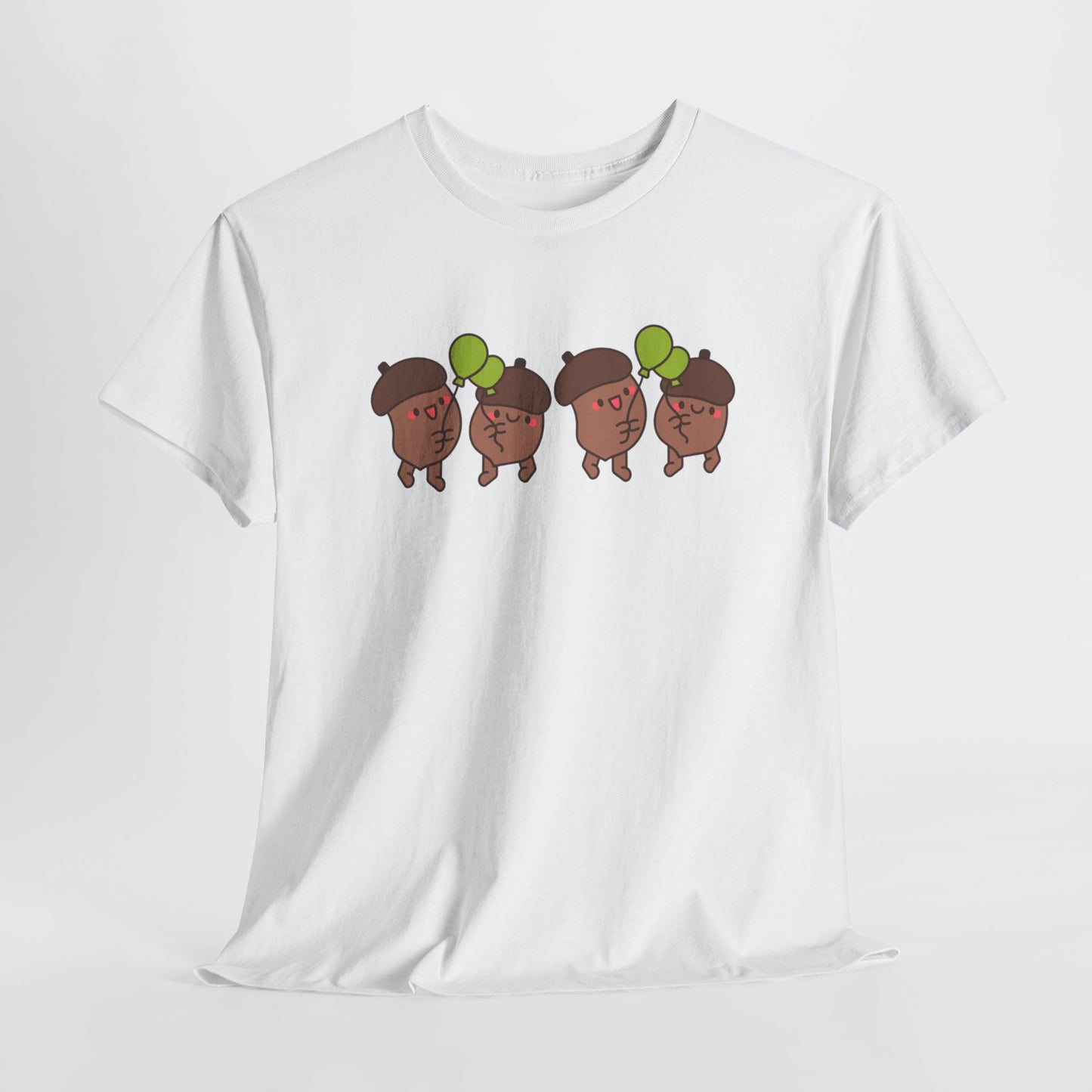 Joyful Cartoon Tee with Balloons - Unisex Heavy Cotton Shirt
