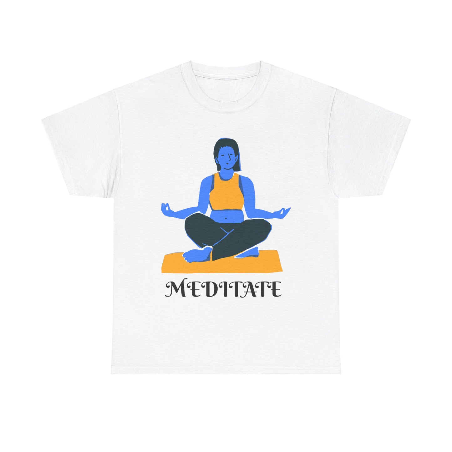 ‘MEDITATE’ Unisex Heavy Cotton Tee