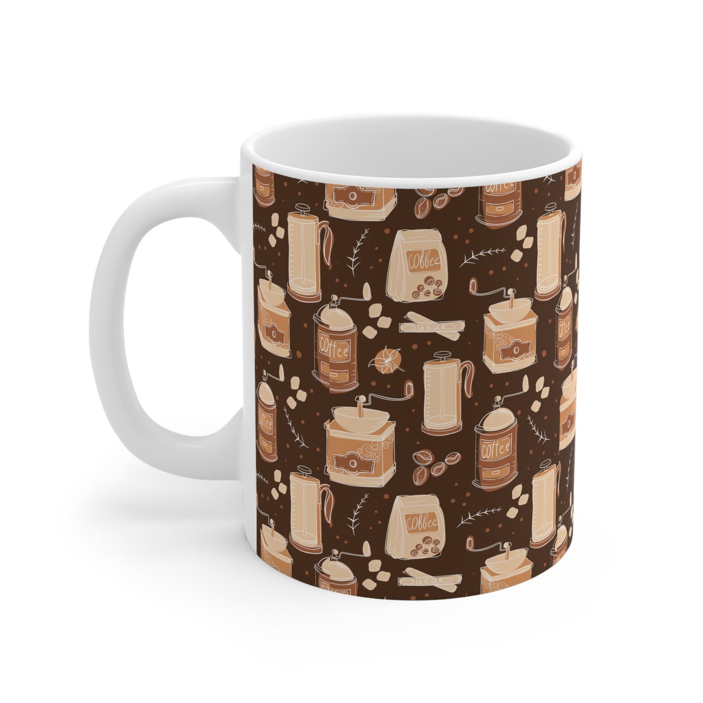 Coffee Lover's Ceramic Mug (CDA)- Cozy Cafe Vibes, Perfect Gift for Tea and Coffee Enthusiasts