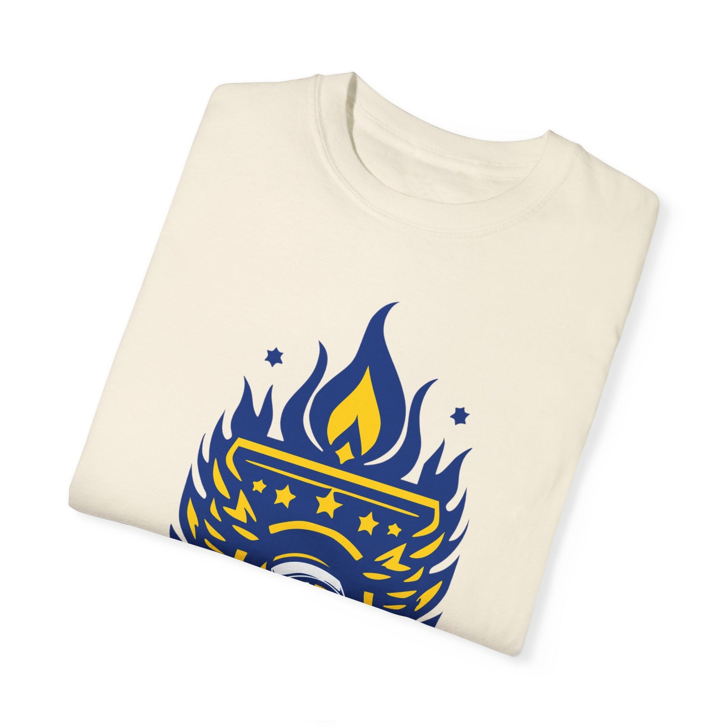 Vintage Volleyball Crest Unisex Garment-Dyed T-shirt