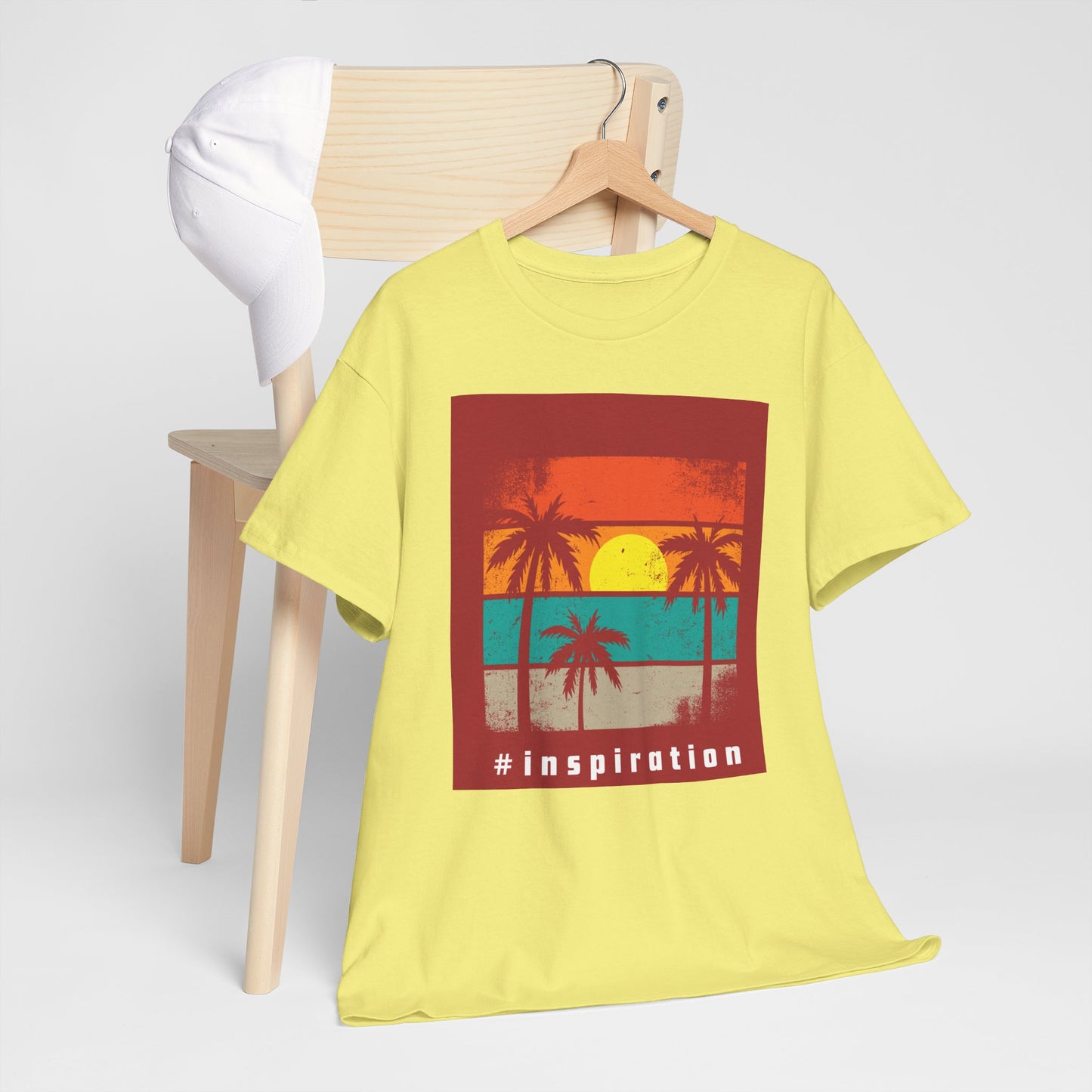 #Inspiration Unisex Heavy Cotton Tee - Beach Vibes Shirt, Summer Fashion, Gift for Friends, Casual Tee, Motivational Apparel
