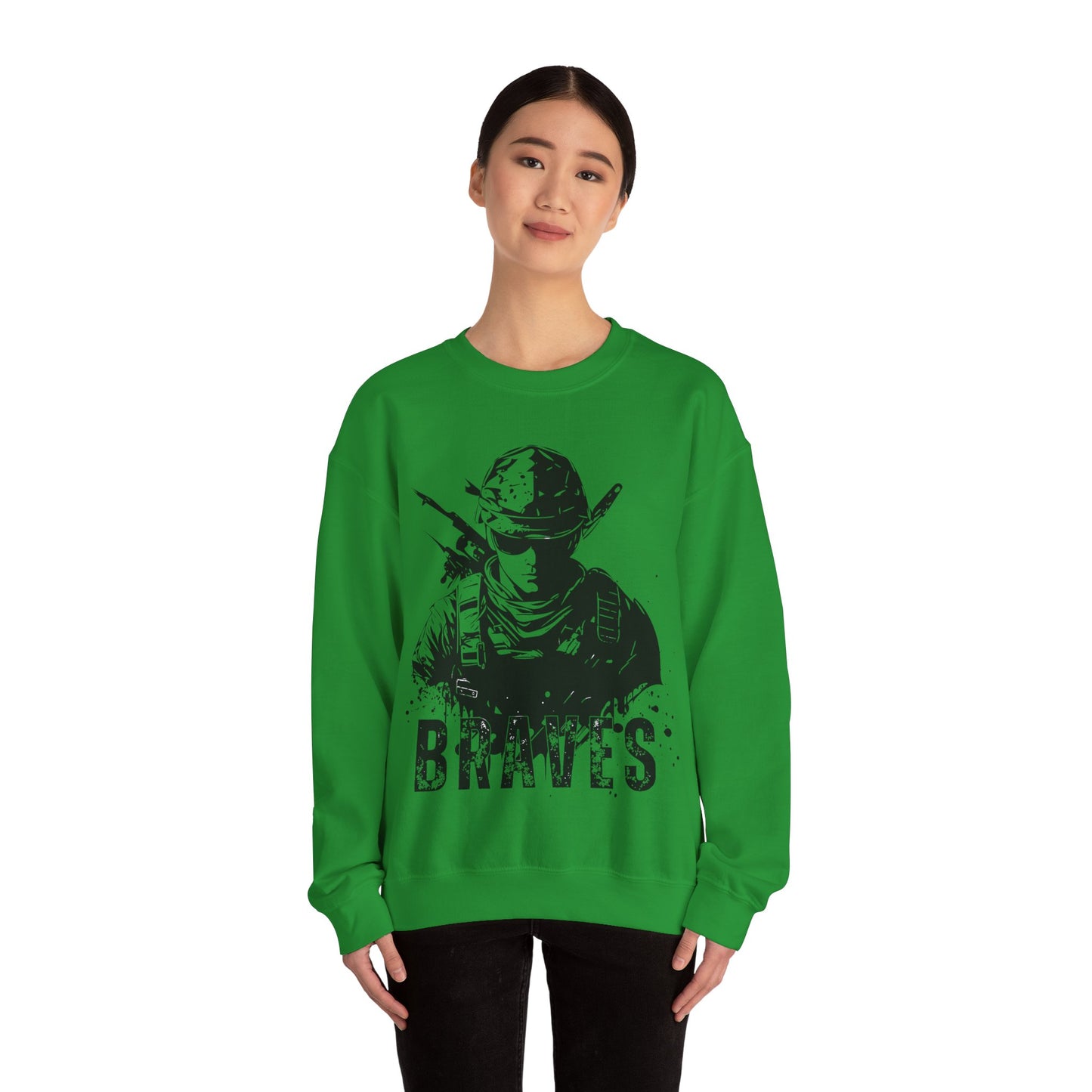 Braves Soldier Crewneck Sweatshirt - Unisex Heavy Blend