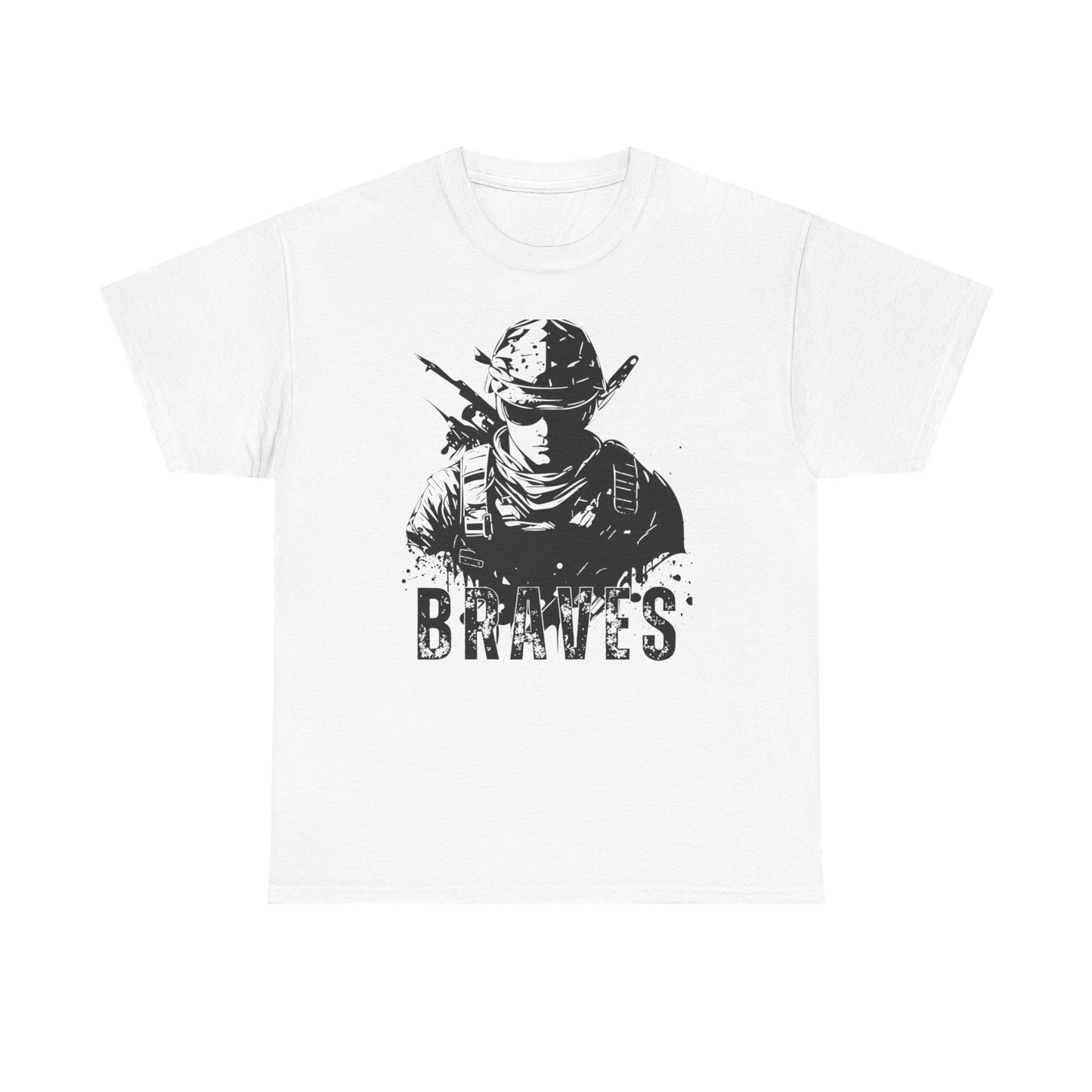 Braves Unisex Heavy Cotton Tee - Bold Military Tribute Shirt