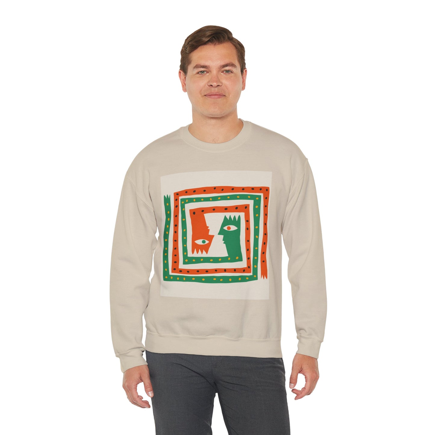 ‘Happiness’ Red/Green Unisex Heavy Blend™ Crewneck Sweatshirt