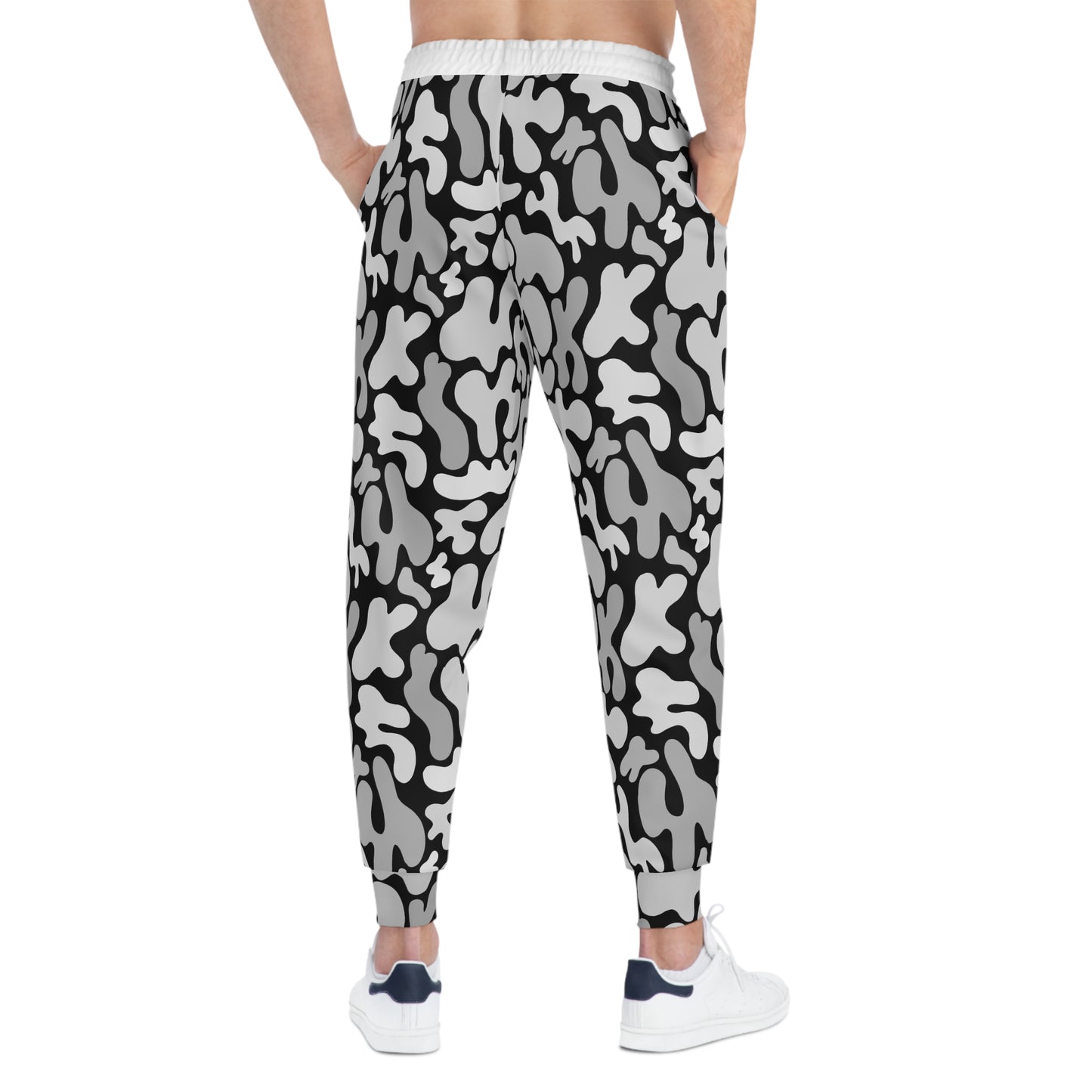 ‘Black/Gray Print’ Athletic Joggers (AOP)