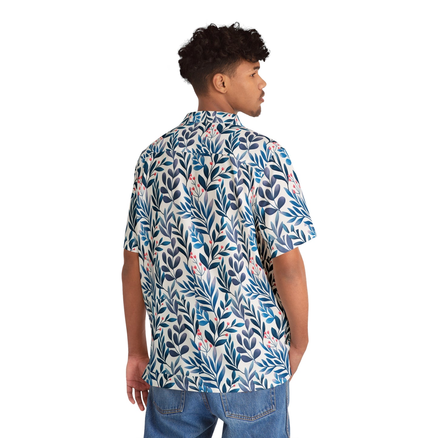 ‘Blue Pattern’ Men's Hawaiian Shirt (AOP)