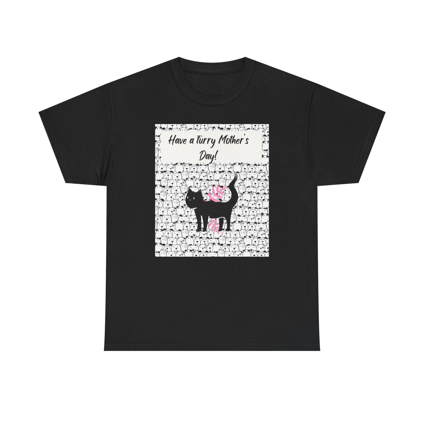 Mother's Day Cat Tee - Unisex Heavy Cotton T-Shirt