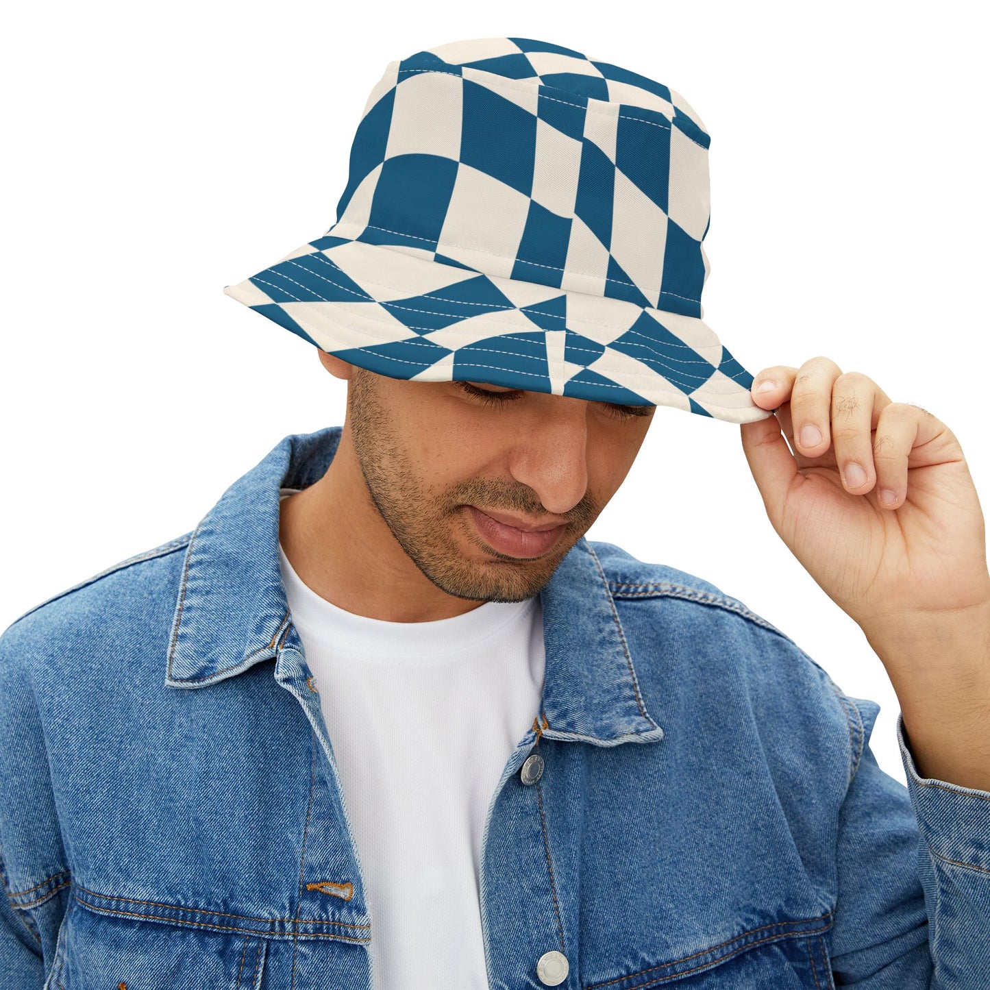 Stylish Checkerboard Bucket Hat for Summer Adventures, Beachwear, Festival Fashion, Outdoor Activities, Great Gift Idea