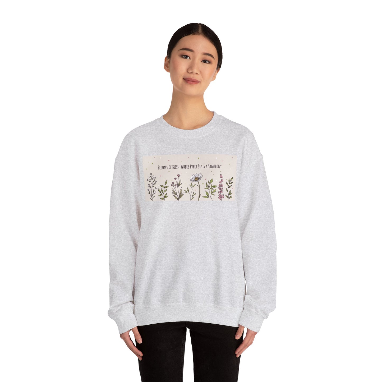 Blooming Beautifulness Sweatshirt - Unisex Crewneck with Floral Design, Perfect for Nature Lovers