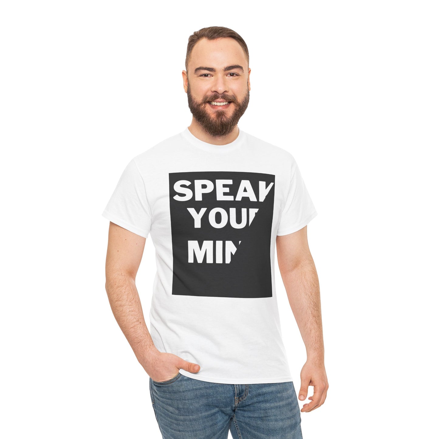 Inspirational Unisex Heavy Cotton Tee - Speak Your Mind