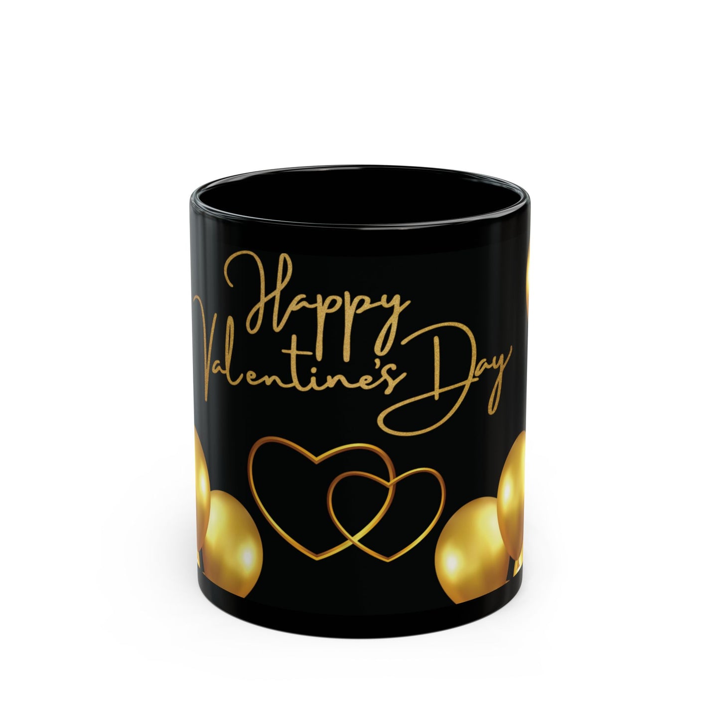 ‘Happy Valentines Day’ Black Mug (11oz, 15oz)