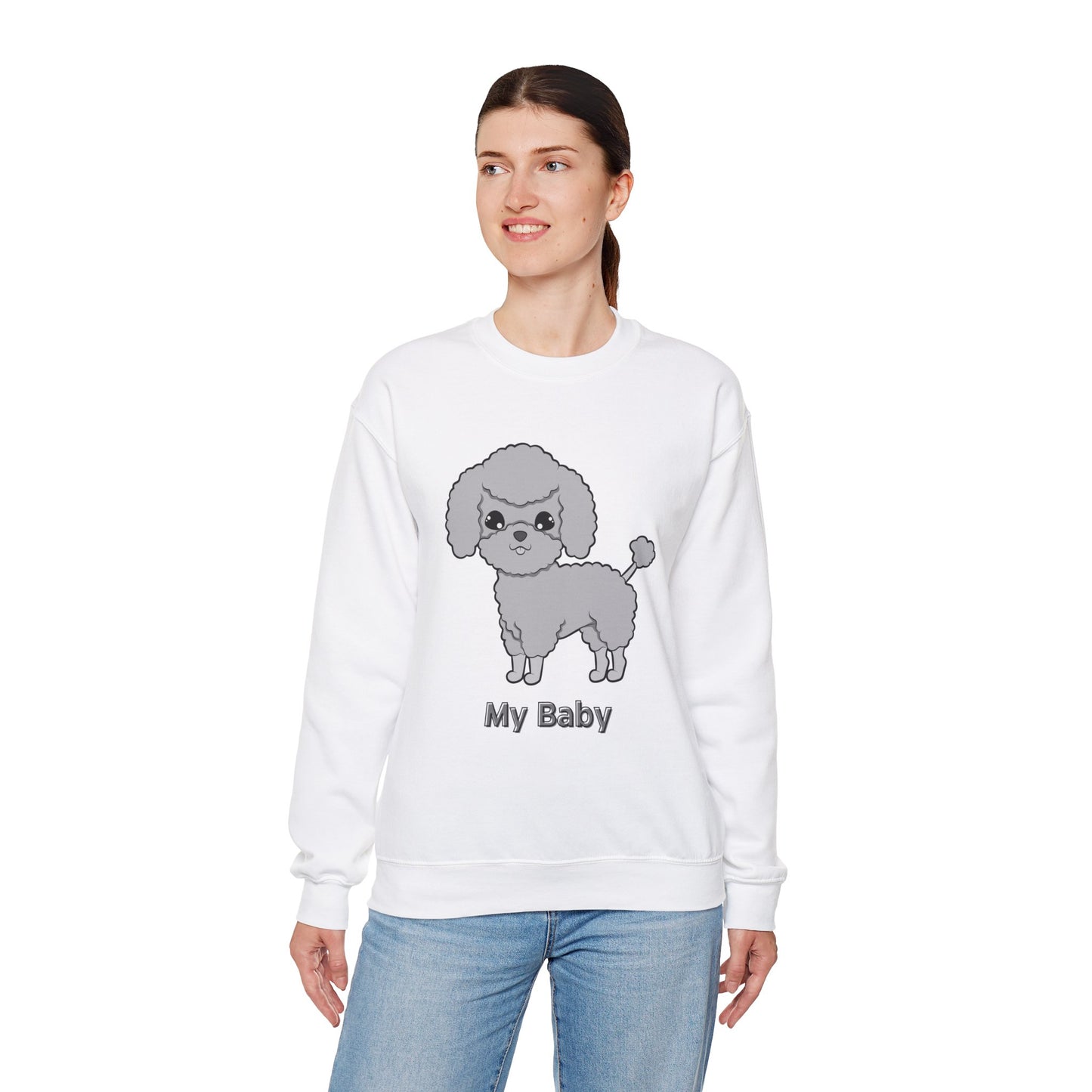 ‘My Baby’ Personalized Unisex Heavy Blend™ Crewneck Sweatshirt. Replace My Baby with your dog’s name