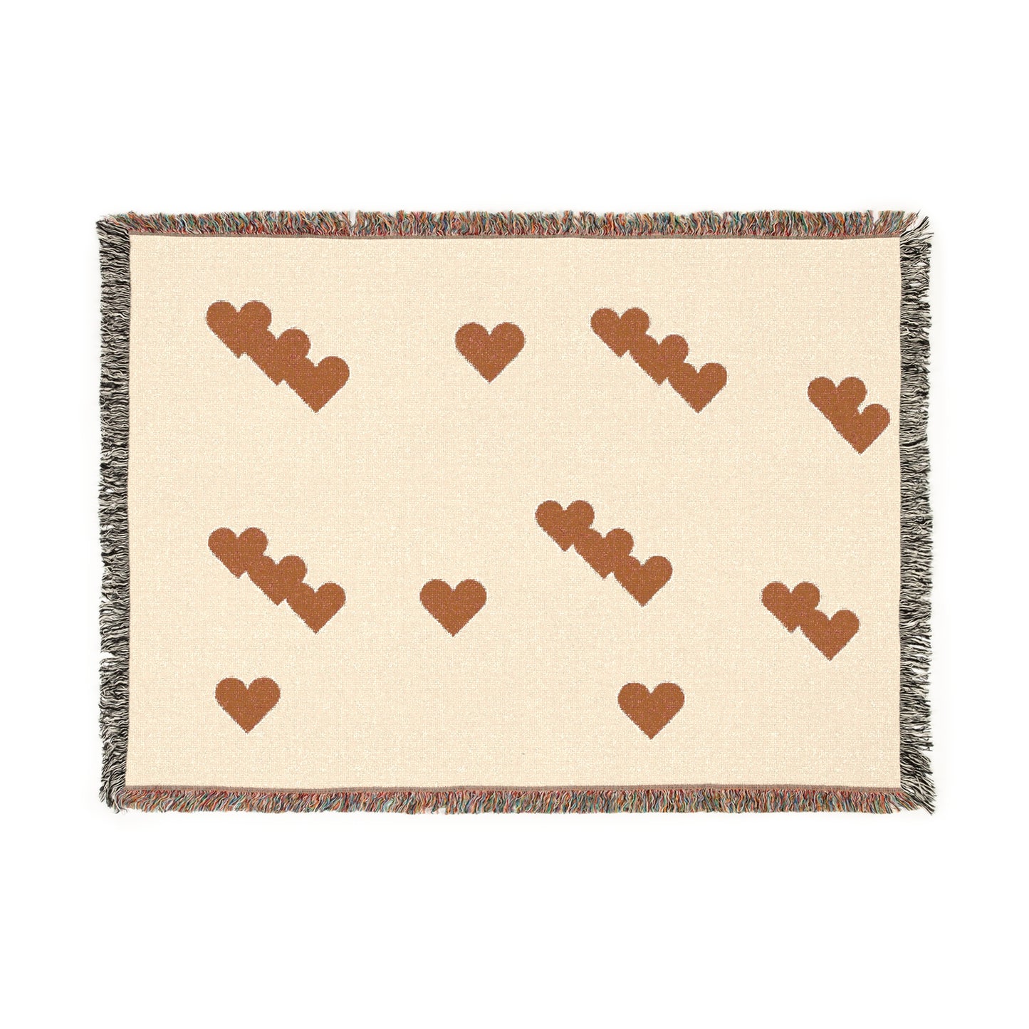 ‘Hearts’ Woven Blanket