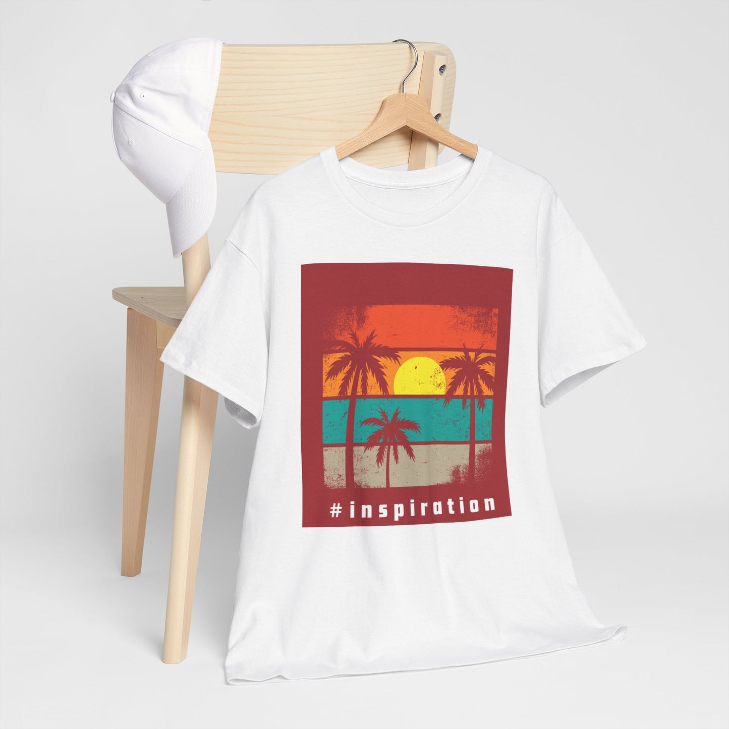 #Inspiration Unisex Heavy Cotton Tee - Beach Vibes Shirt, Summer Fashion, Gift for Friends, Casual Tee, Motivational Apparel