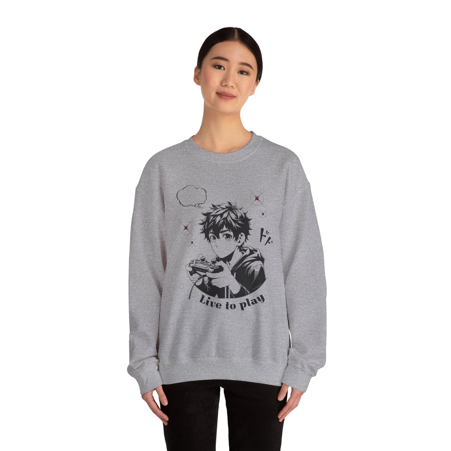 Live to Play Unisex Crewneck Sweatshirt - Cozy Gamer Apparel