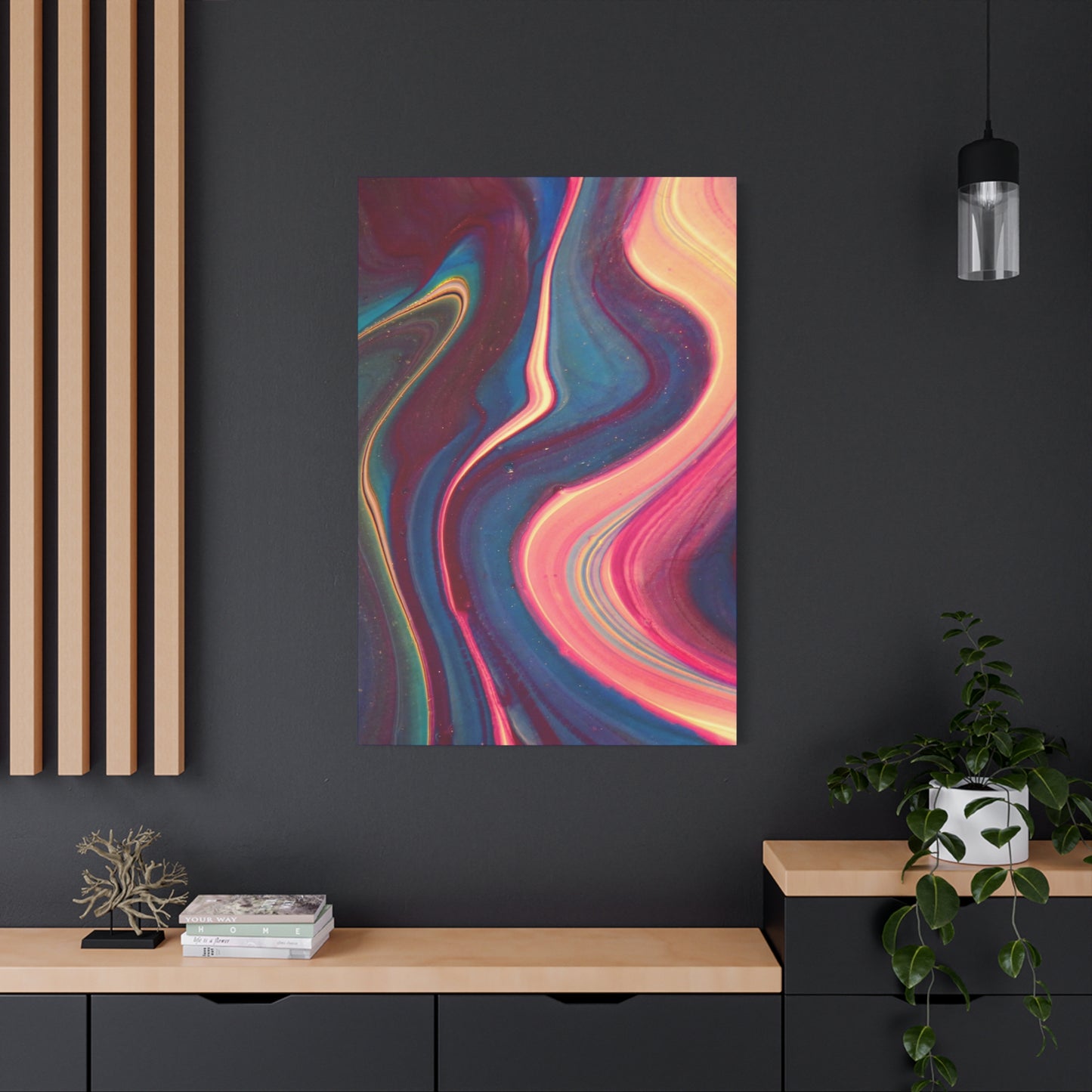 ‘ABSTRACT’ Blue Matte Canvas, Stretched, 1.25"