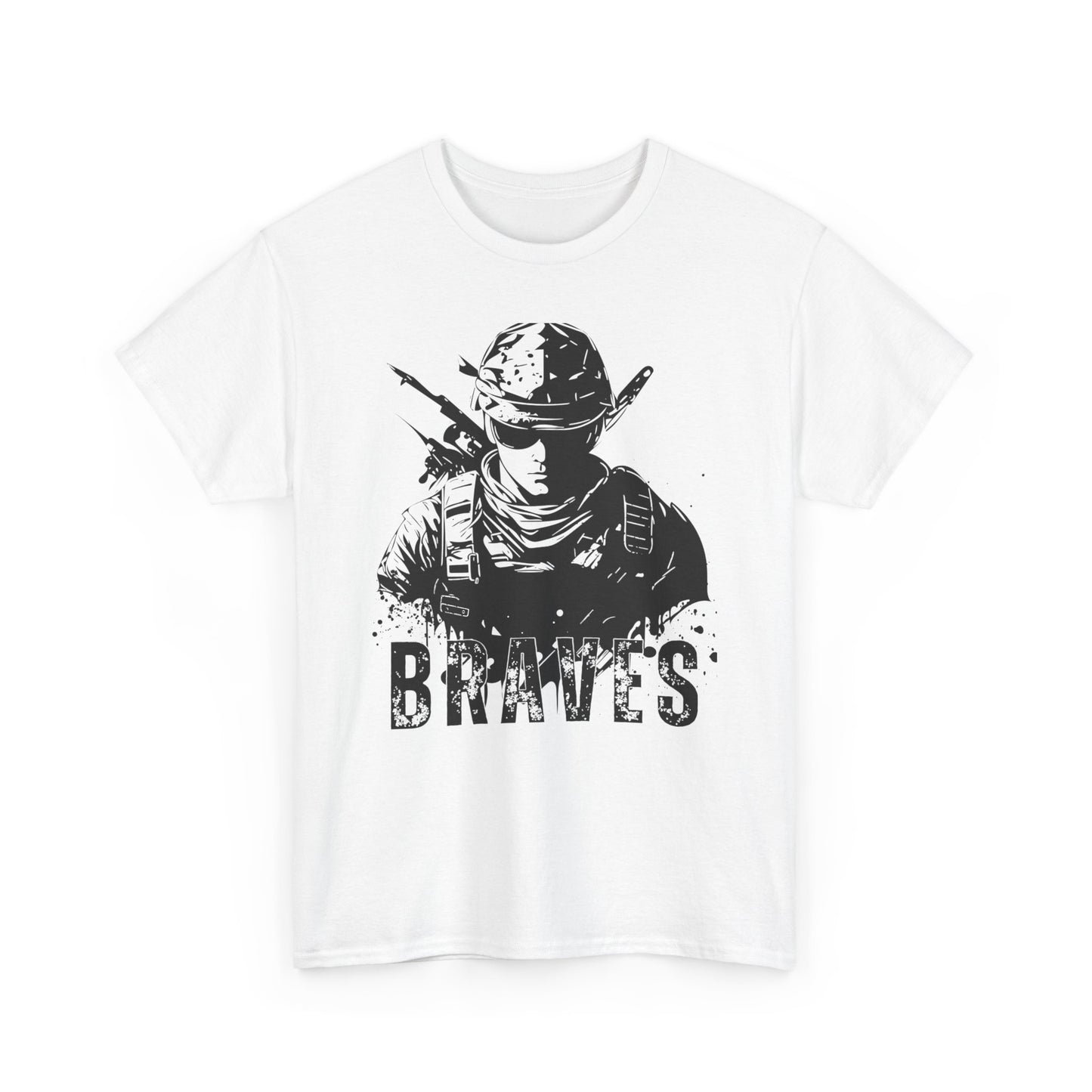Braves Unisex Heavy Cotton Tee - Bold Military Tribute Shirt