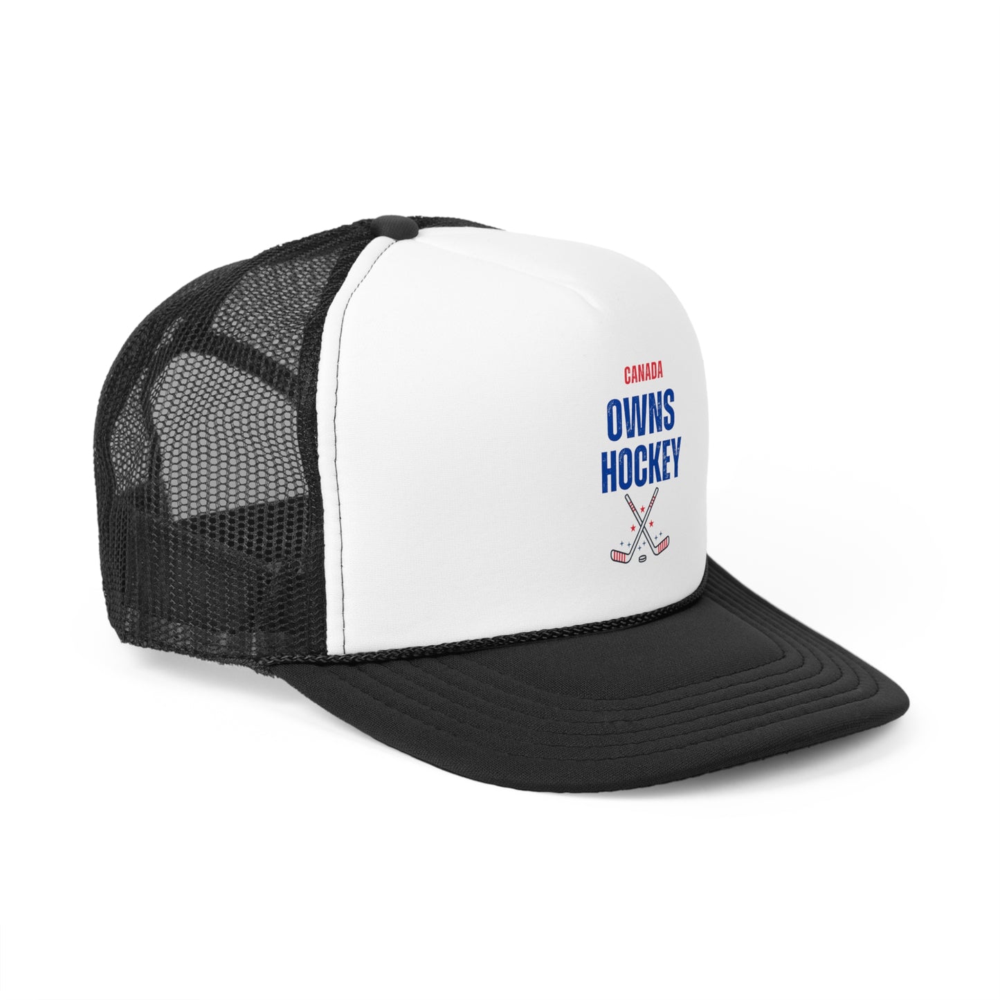 Canada Owns Hockey Trucker Cap - Sporty & Fun Hat for Hockey Lovers
