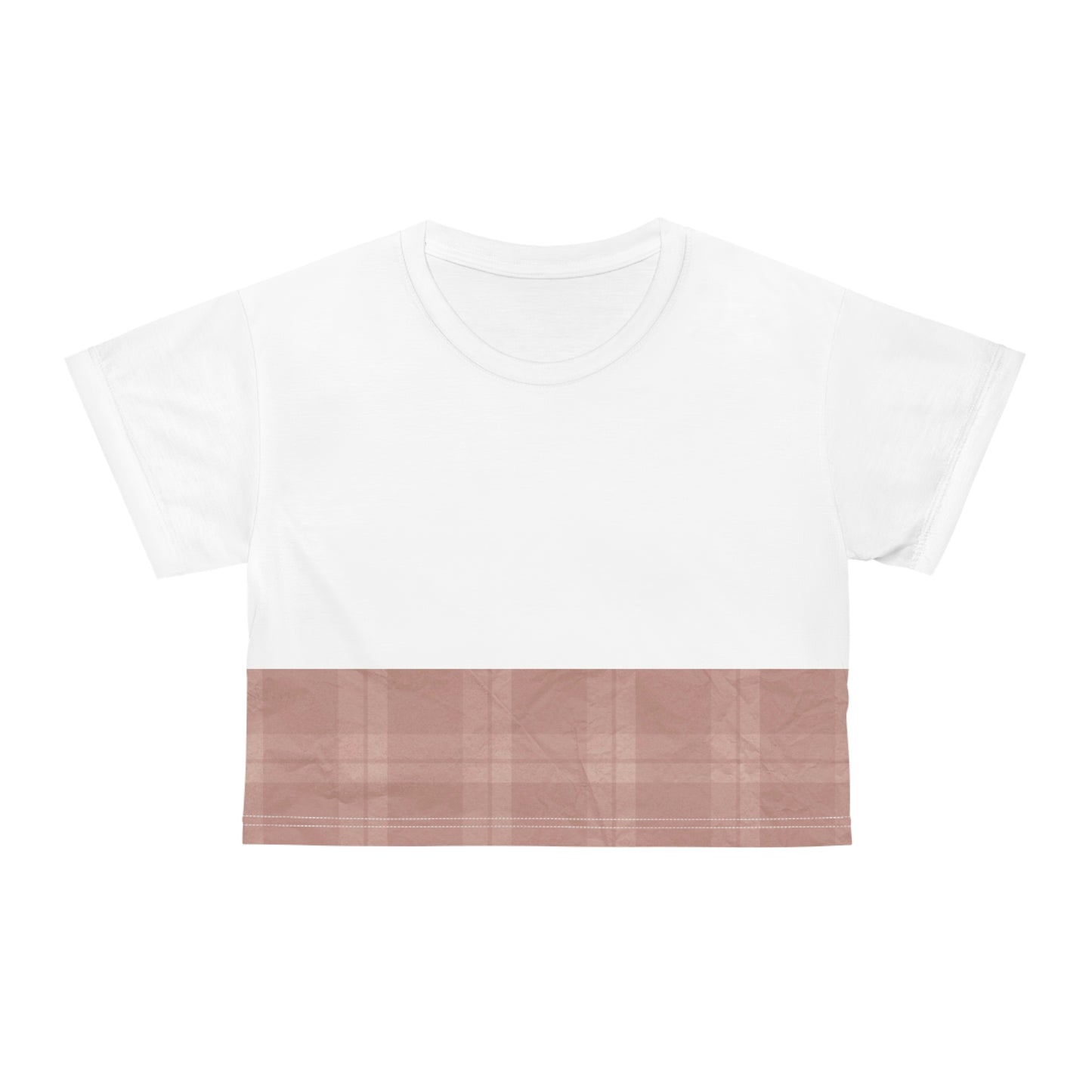 ‘LIGHT BROWN’ Accent Crop Tee (AOP)