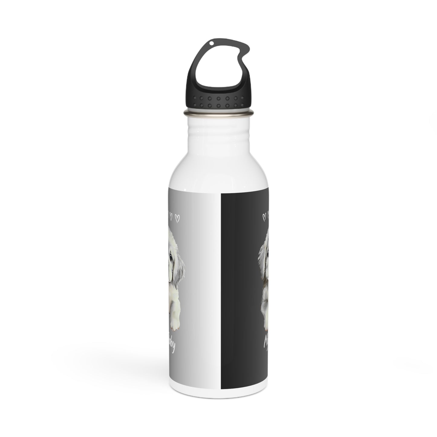 Custom Dog Lover Stainless Steel Water Bottle, Pet Owner Gift, Cute Puppy Design, Travel Mug, Personalized Water Bottle