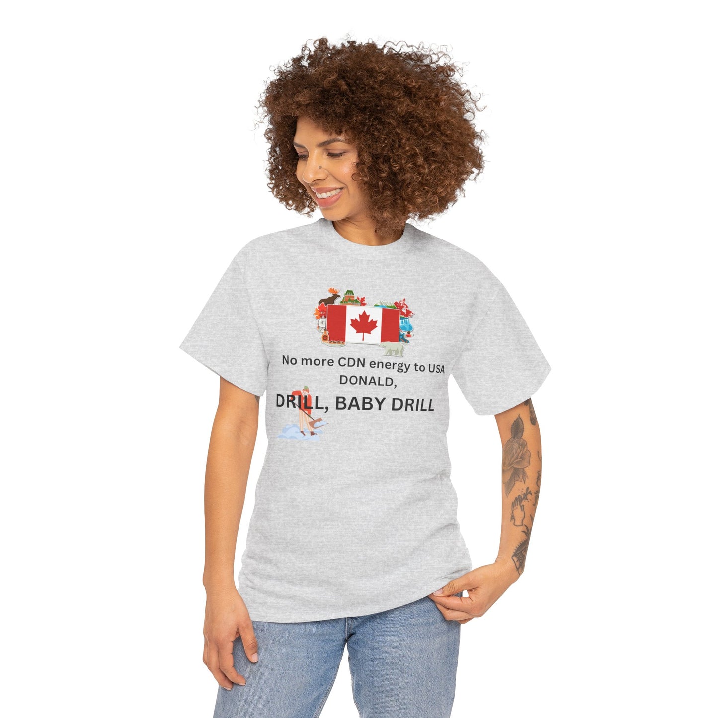 Canada Pride Unisex Heavy Cotton Tee - "Drill, Baby Drill" Design