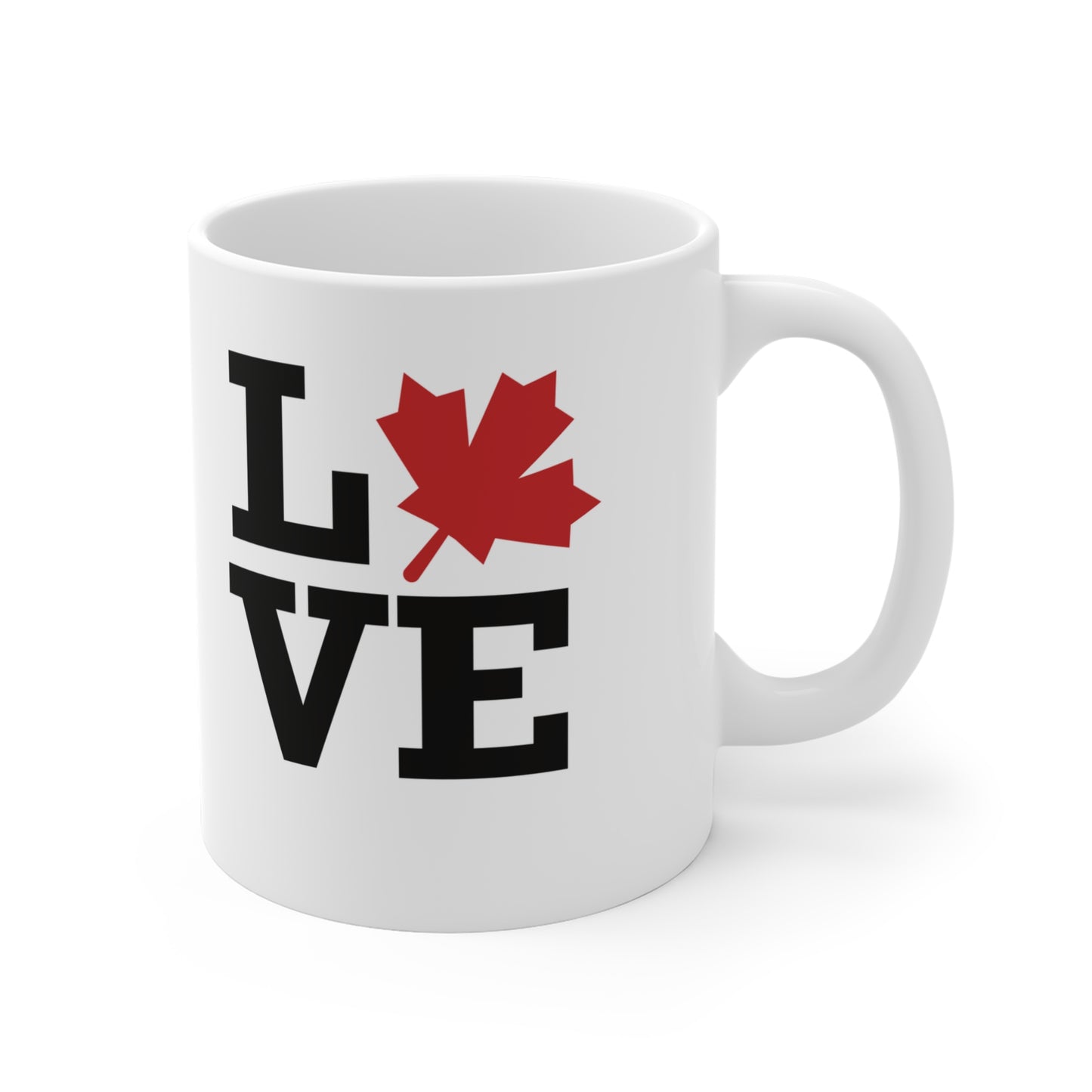 Love Canada Ceramic Mug - Perfect for Coffee Lovers