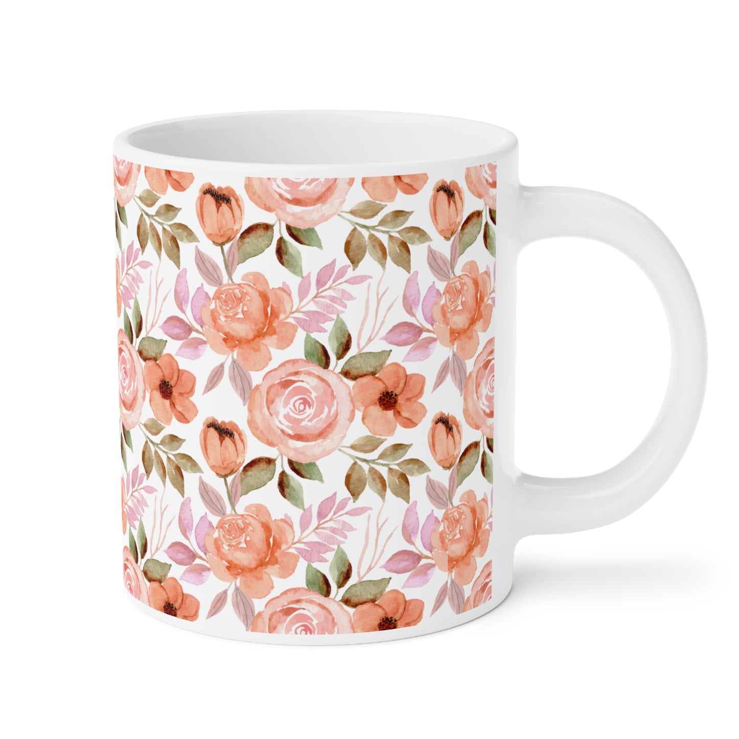 Floral Ceramic Coffee Mug (CDA)- 11oz/15oz/20oz - Perfect for Tea Lovers and Gift Giving