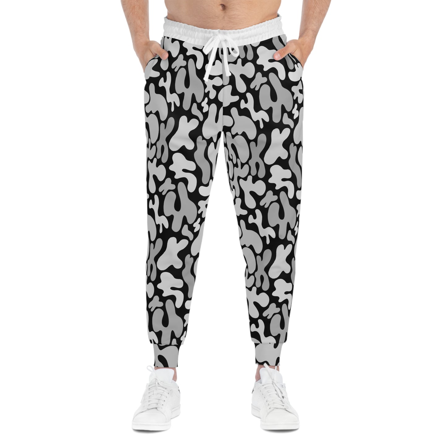 ‘Black/Gray Print’ Athletic Joggers (AOP)
