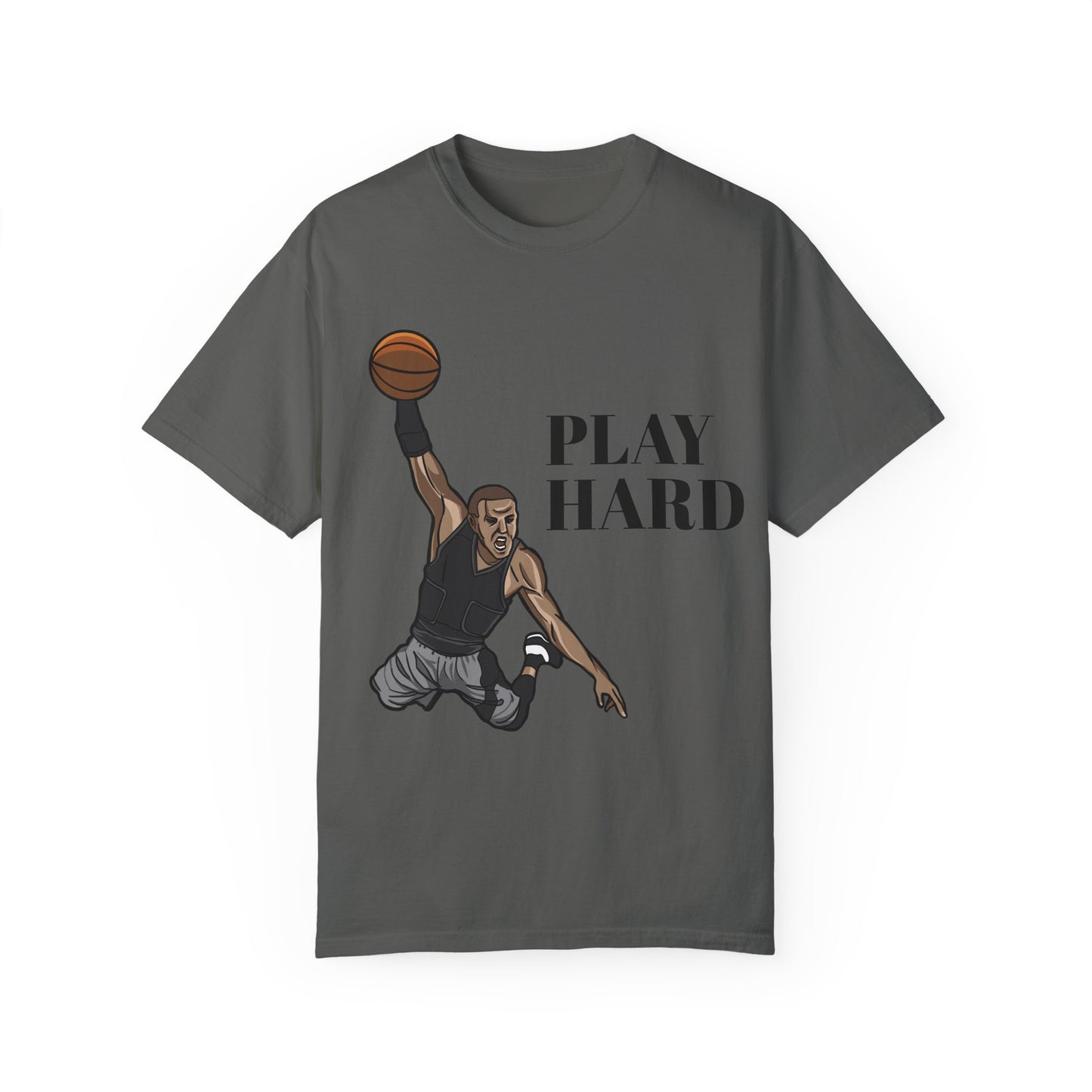 ‘PLAY HARD’ BASKETBALL Unisex Garment-Dyed T-shirt