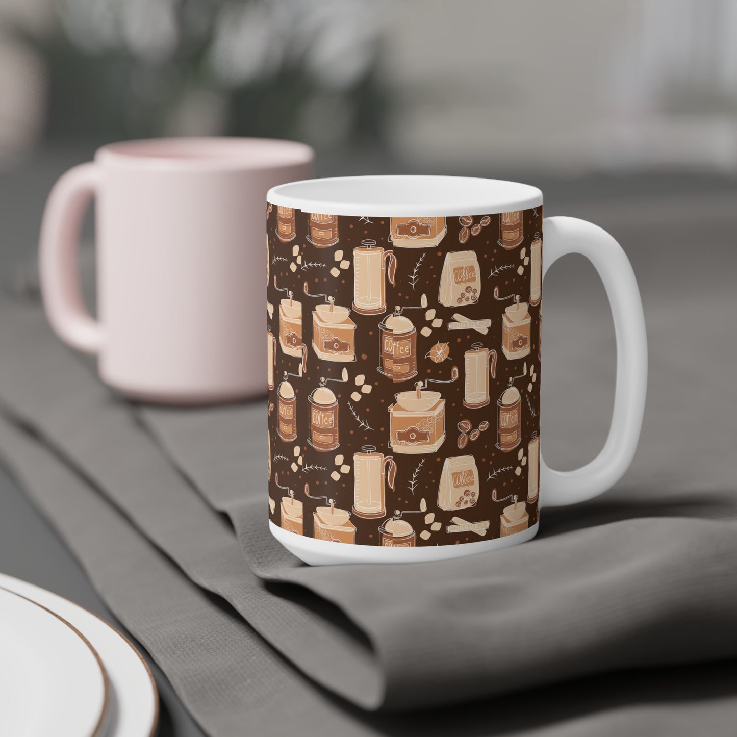 Coffee Lover's Ceramic Mug (CDA)- Cozy Cafe Vibes, Perfect Gift for Tea and Coffee Enthusiasts