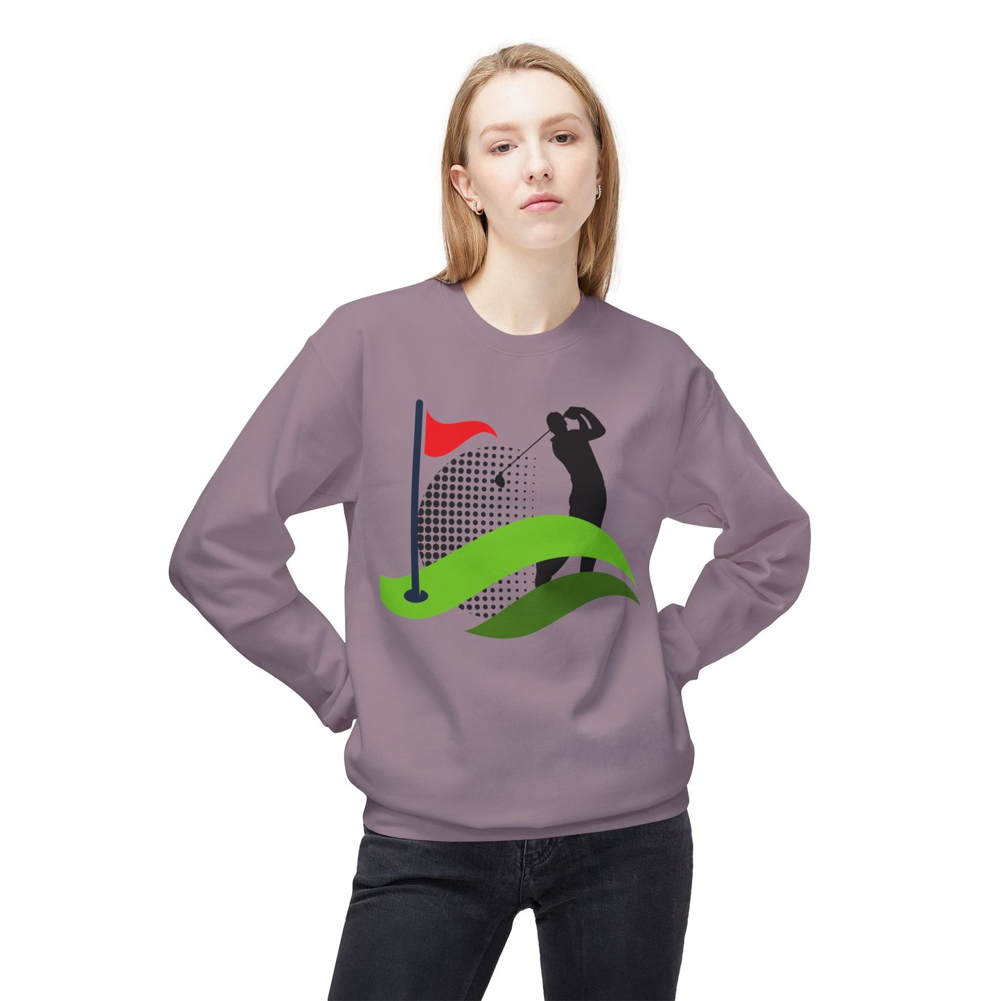 Golf Lover's Unisex Fleece Crewneck Sweatshirt - Perfect for Sports Enthusiasts
