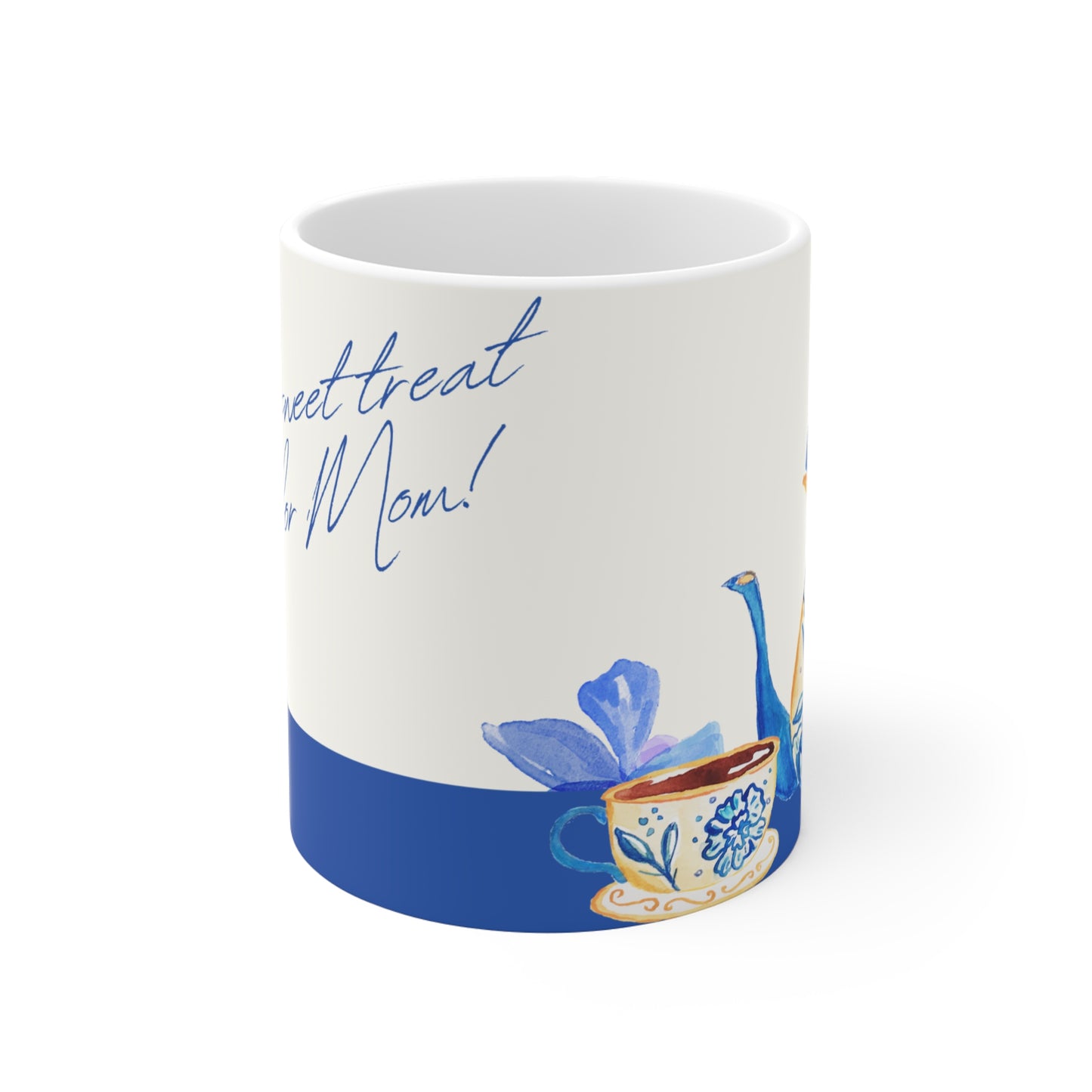 Floral Ceramic Mug - A Sweet Treat for Mom